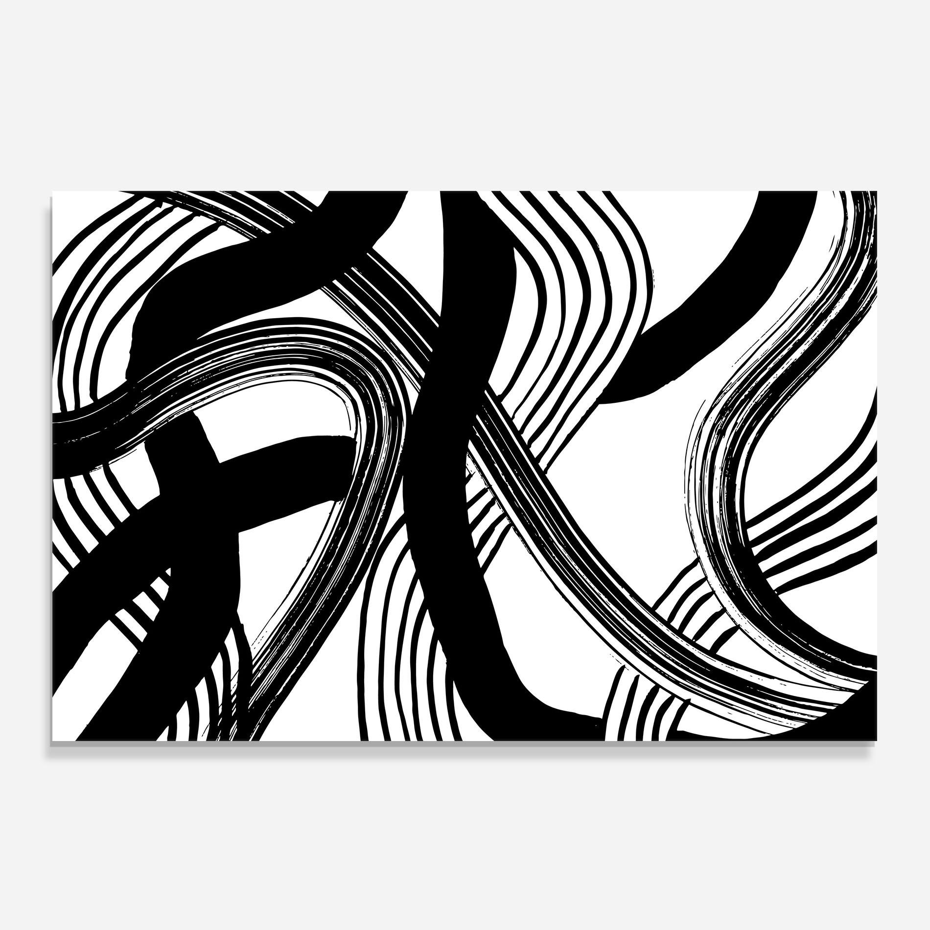 Panou Sticla Bucatarie Connected Lines Art mockup 0