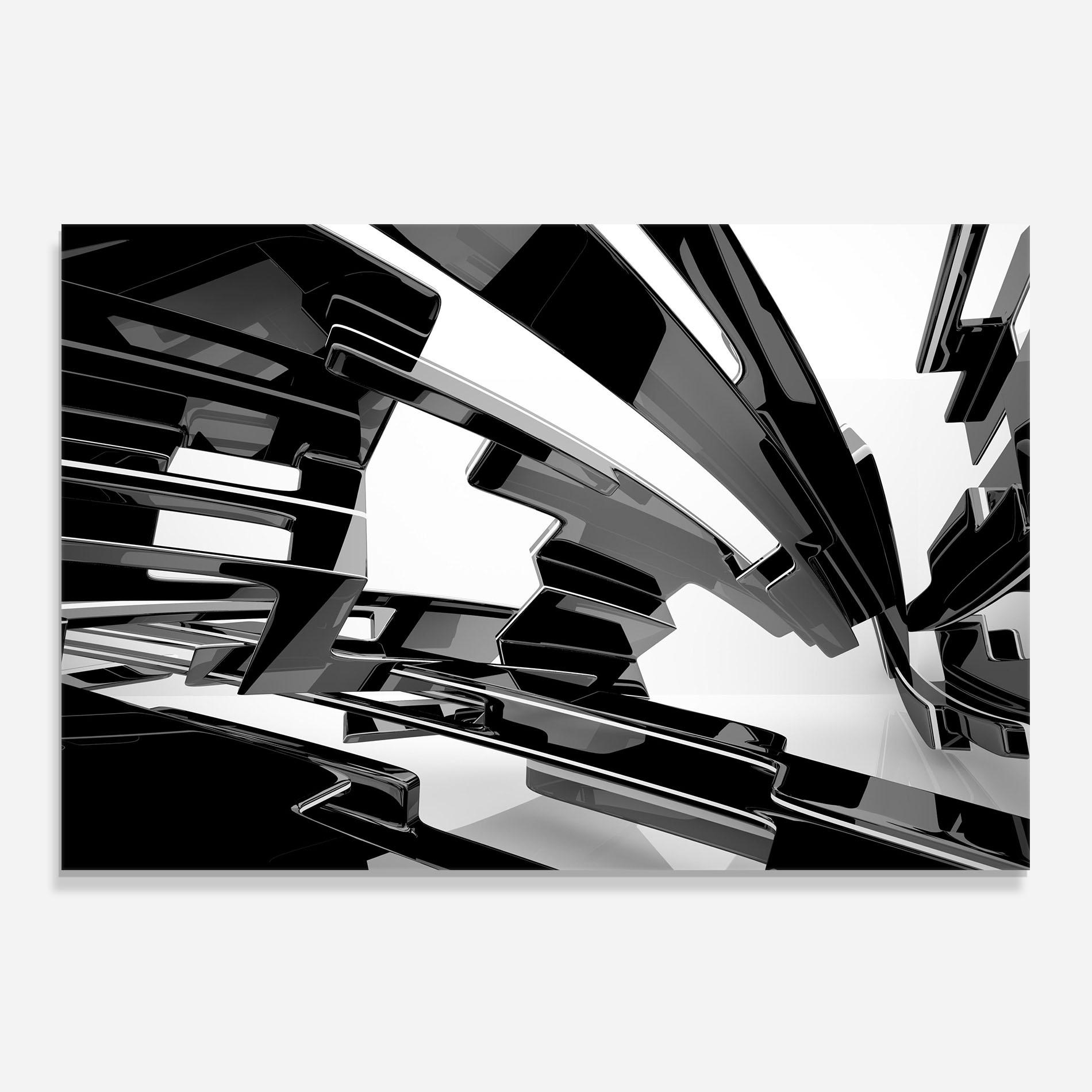 Panou Sticla Bucatarie Glossy Sculpture mockup 0