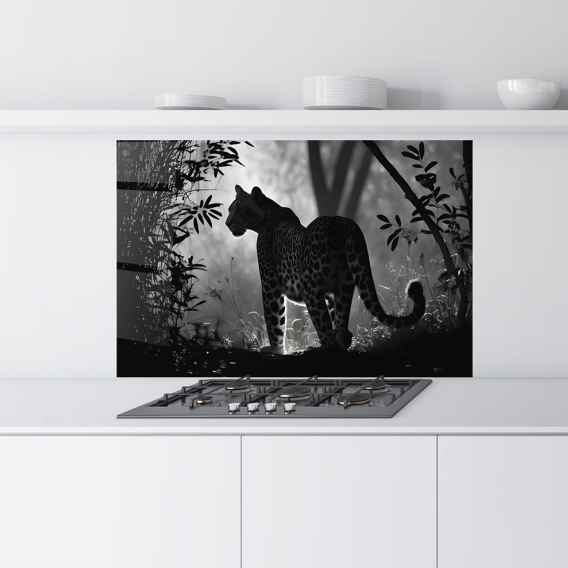 Panou Sticla Bucatarie Beautiful Grey Animal mockup 9