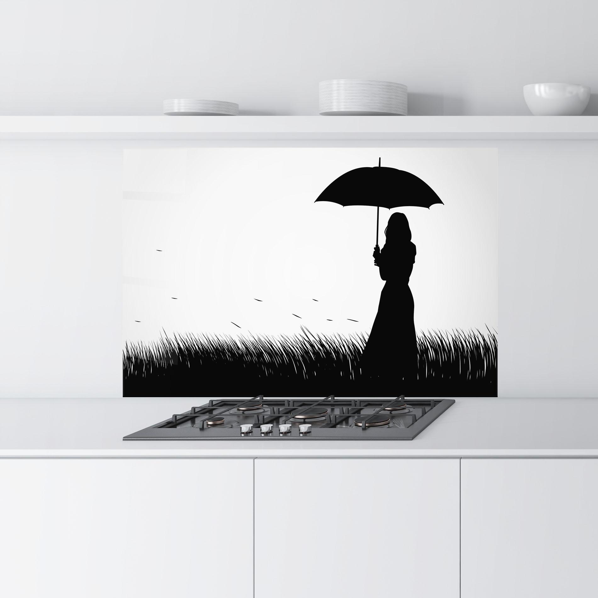 Panou Sticla Bucatarie Black Umbrella mockup 9