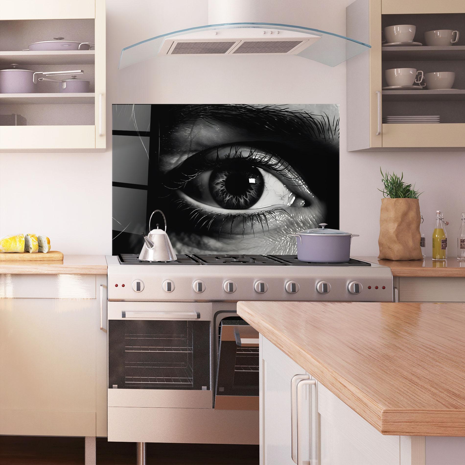 Panou Sticla Bucatarie Eye Close Up mockup 1