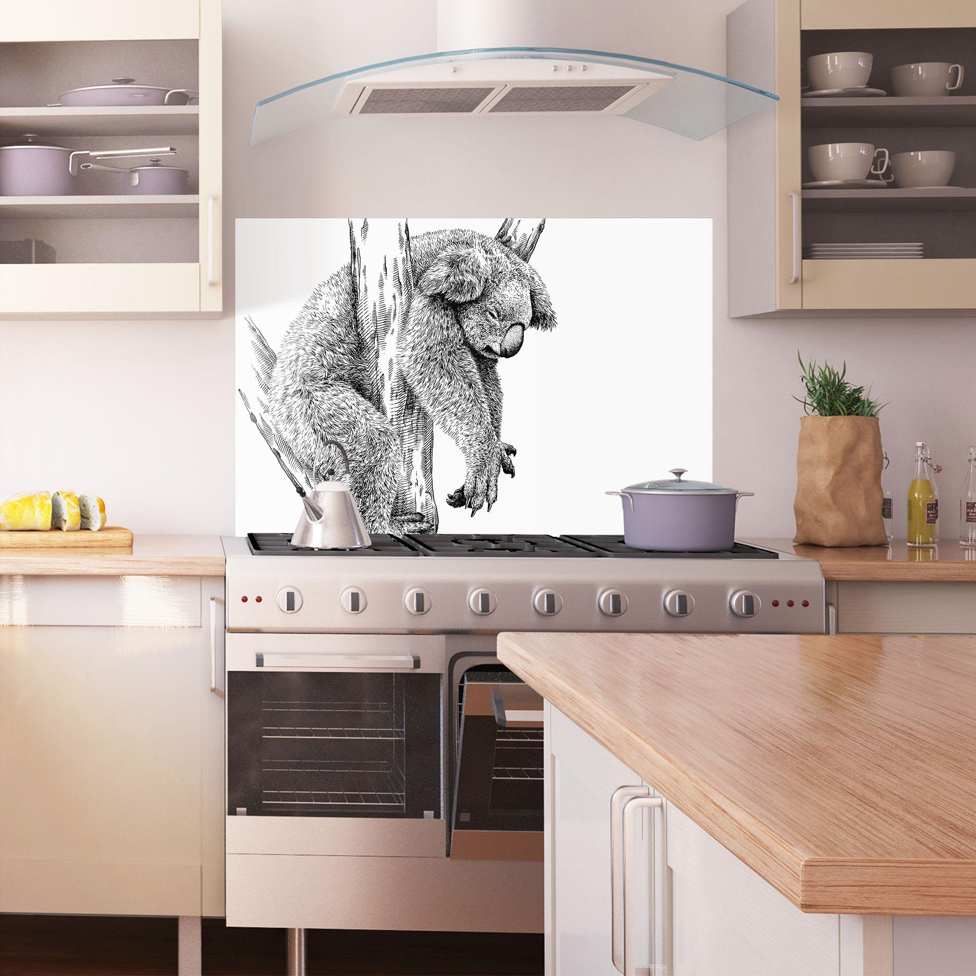 Panou Sticla Bucatarie Koala Sleeping Art mockup 1