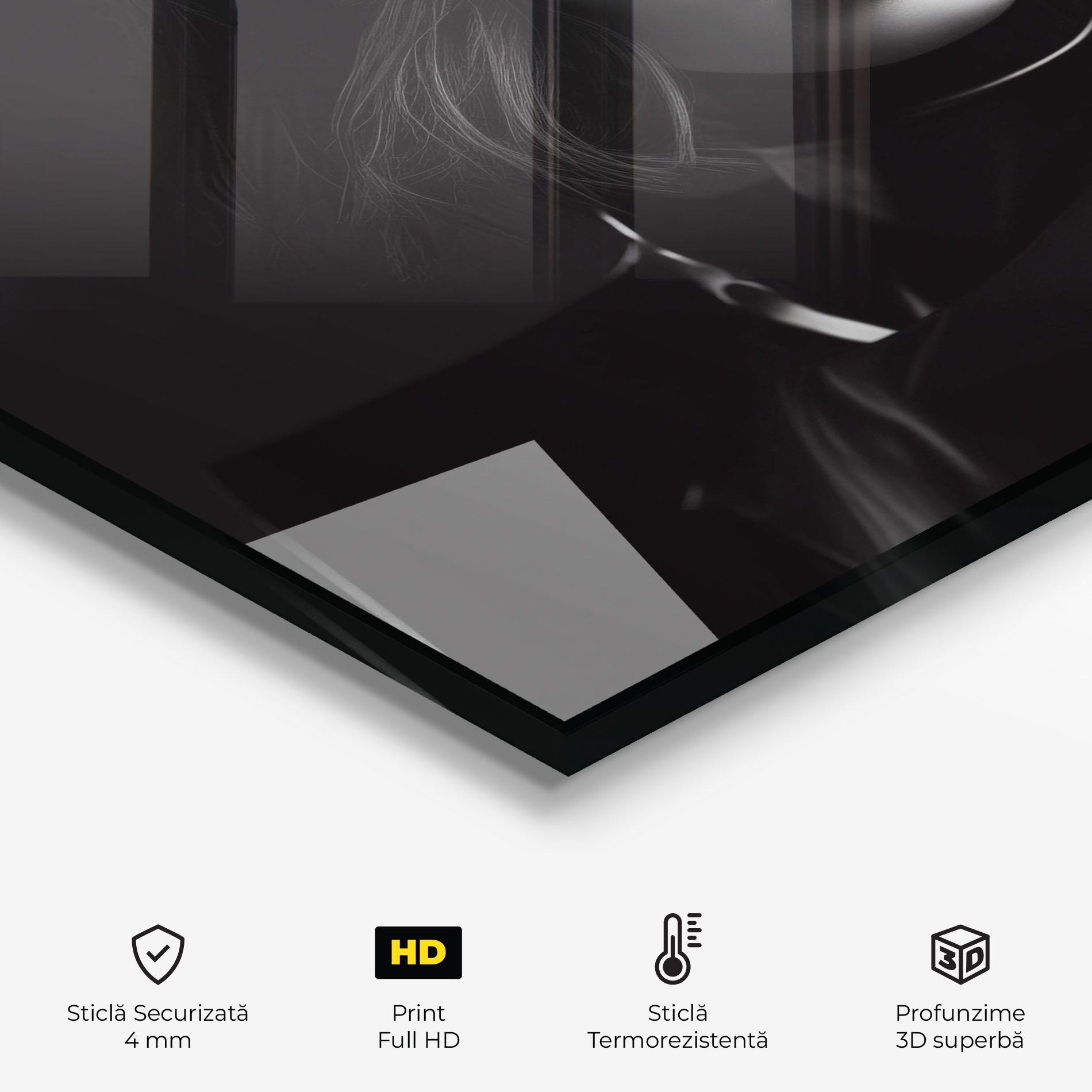 Panou Sticla Bucatarie Asian Abstract Woman mockup 2