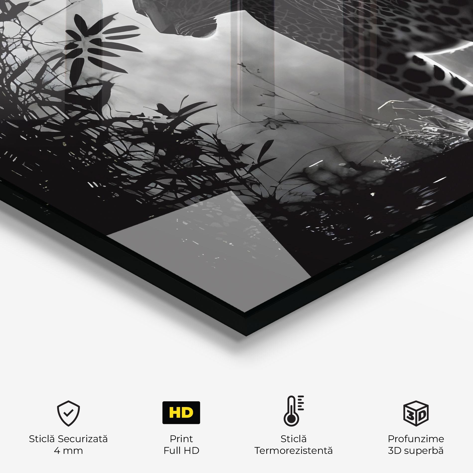 Panou Sticla Bucatarie Beautiful Grey Animal mockup 2