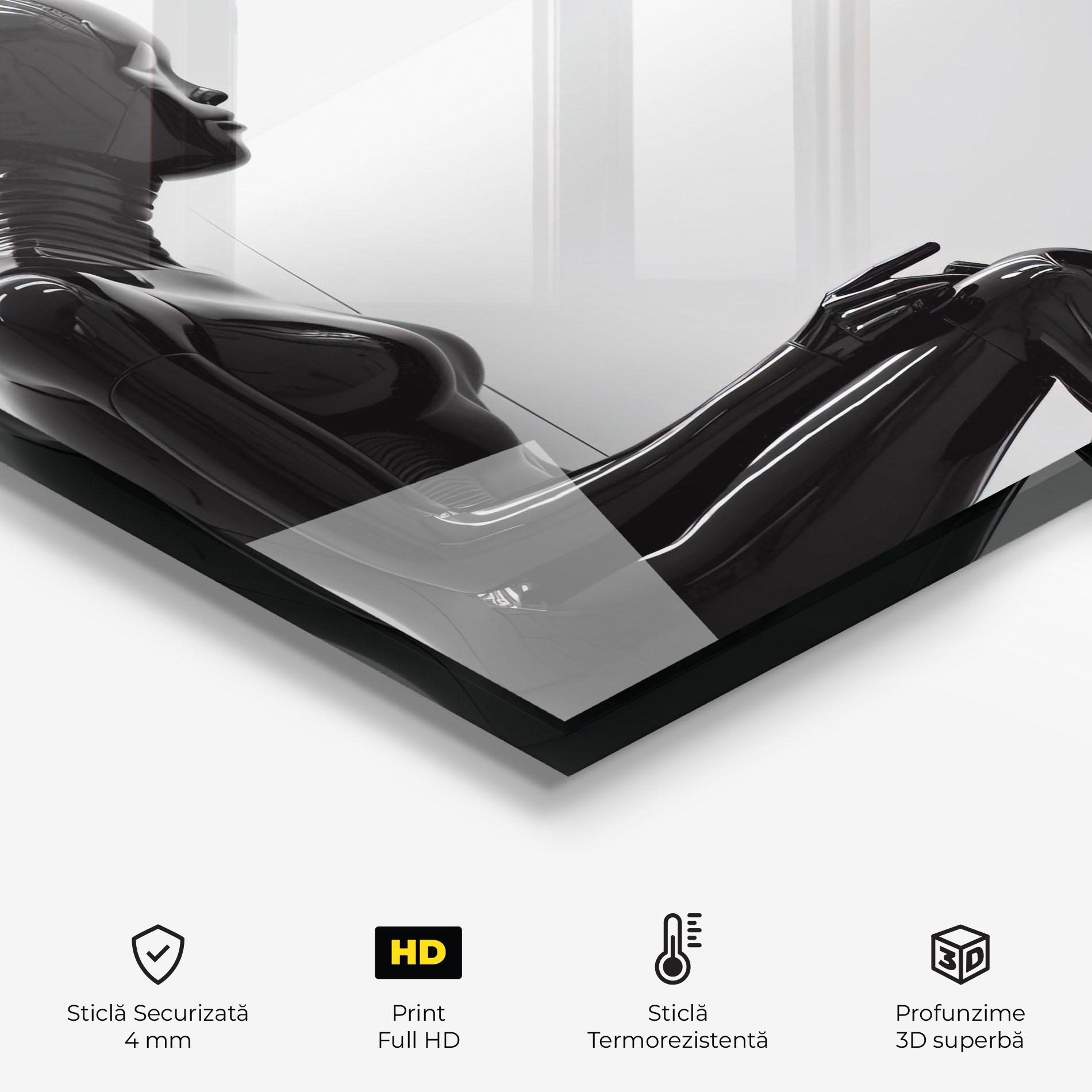 Panou Sticla Bucatarie Black Mannequin mockup 2