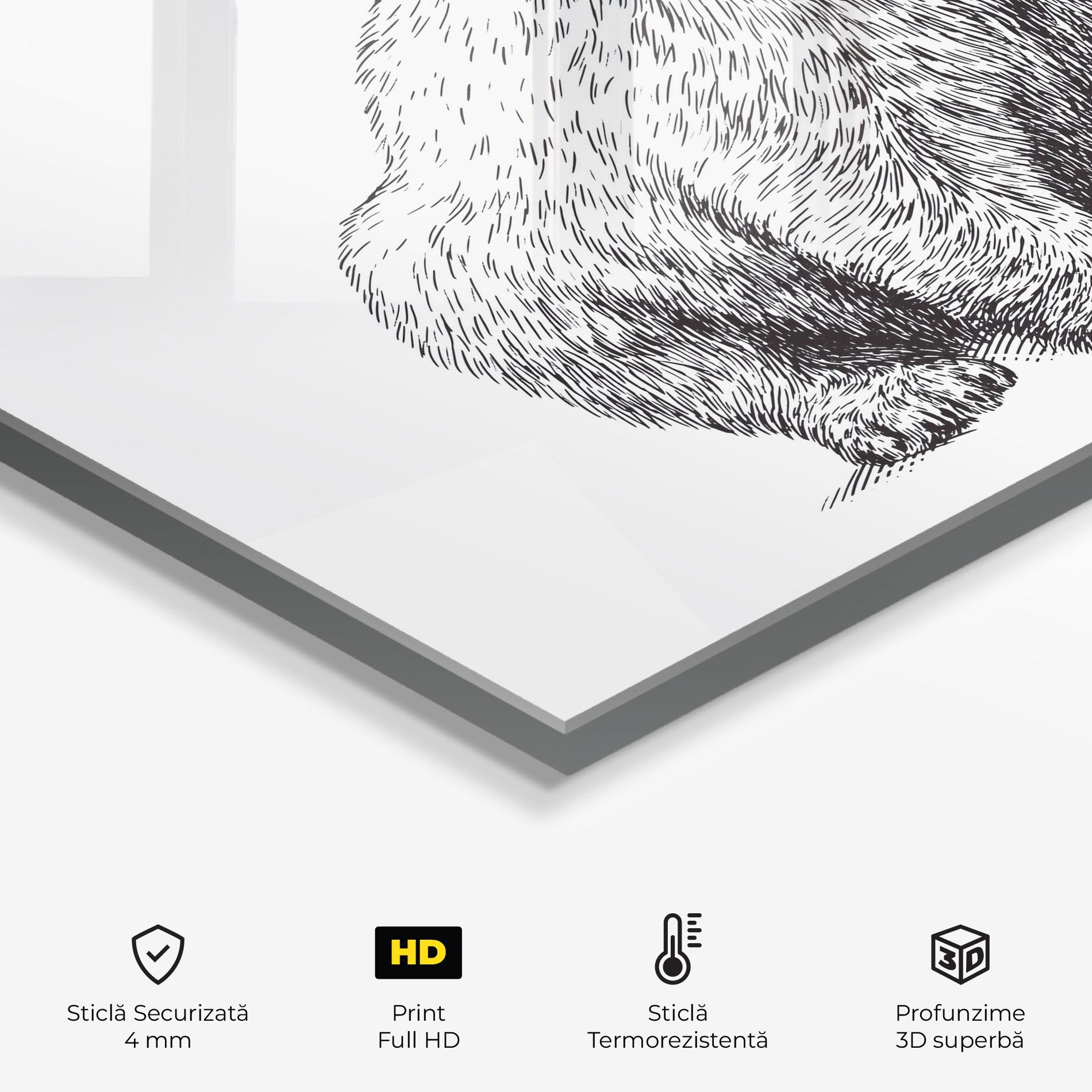 Panou Sticla Bucatarie Draw Icebear mockup 2