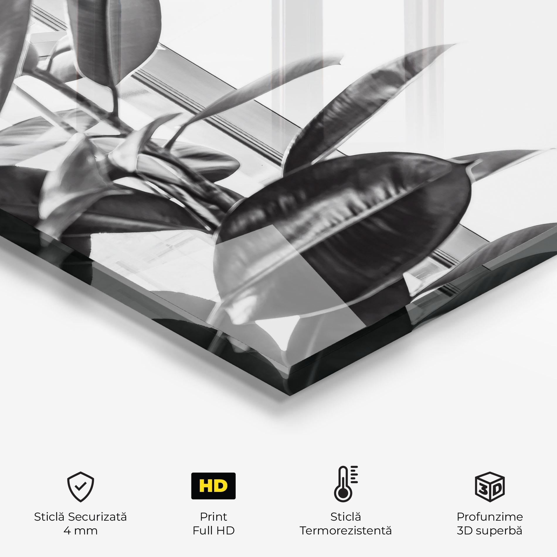 Panou Sticla Bucatarie Grey Plant mockup 2