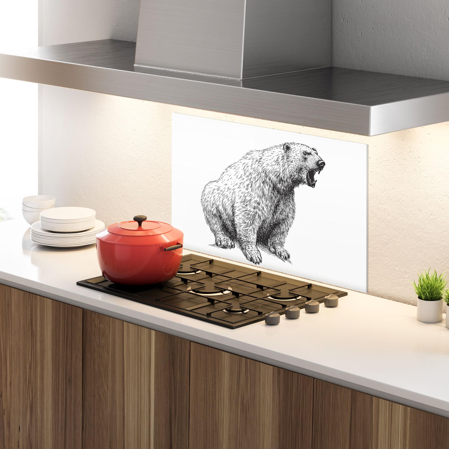 Panou Sticla Bucatarie Draw Icebear mockup 4