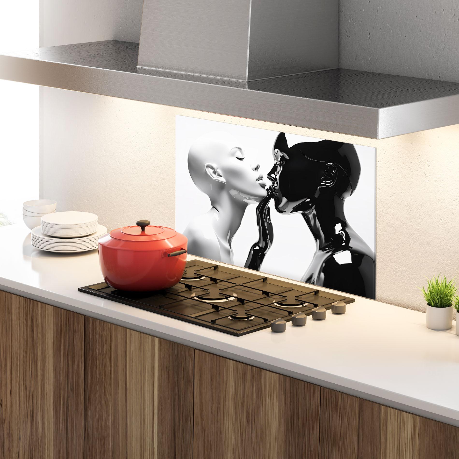 Panou Sticla Bucatarie Feminine Sculpture mockup 4