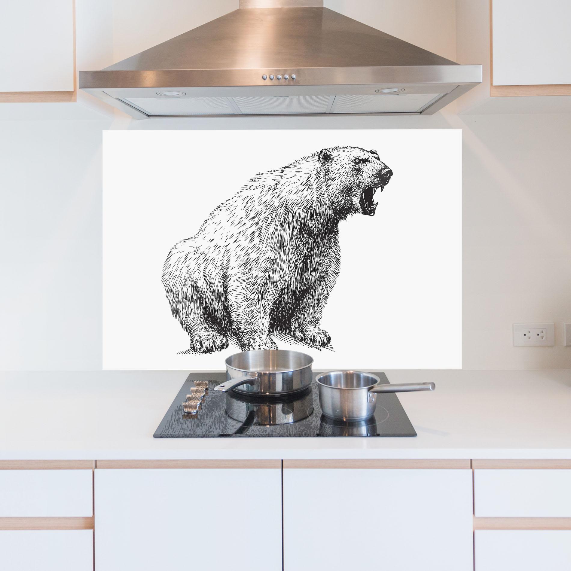 Panou Sticla Bucatarie Draw Icebear mockup 5