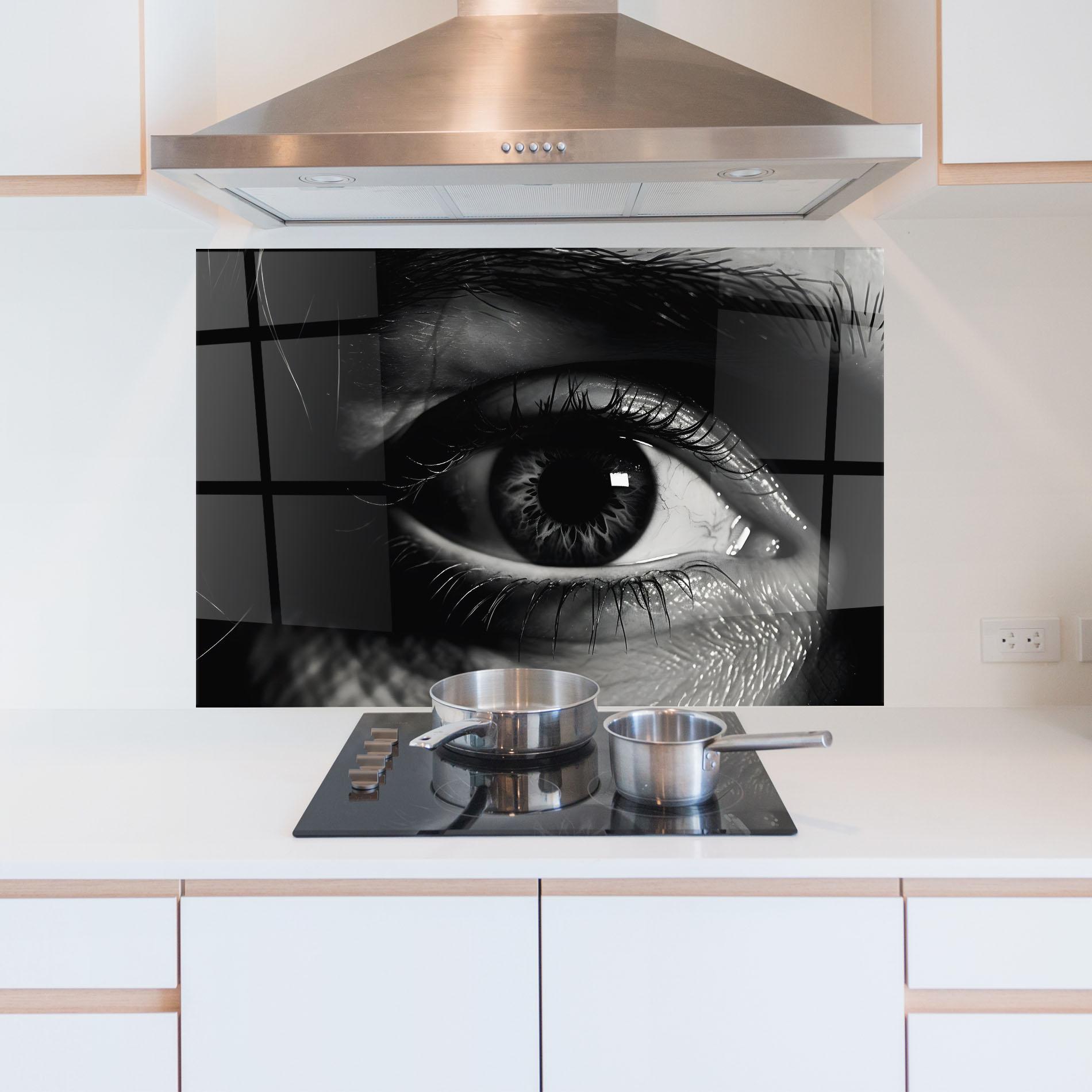 Panou Sticla Bucatarie Eye Close Up mockup 5