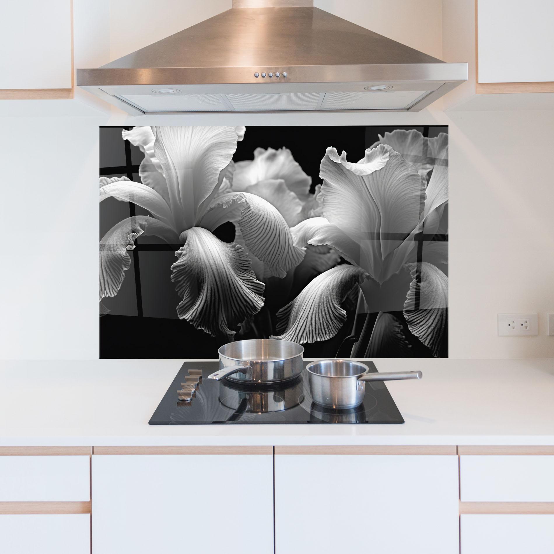 Panou Sticla Bucatarie Grey Iris Mix mockup 5