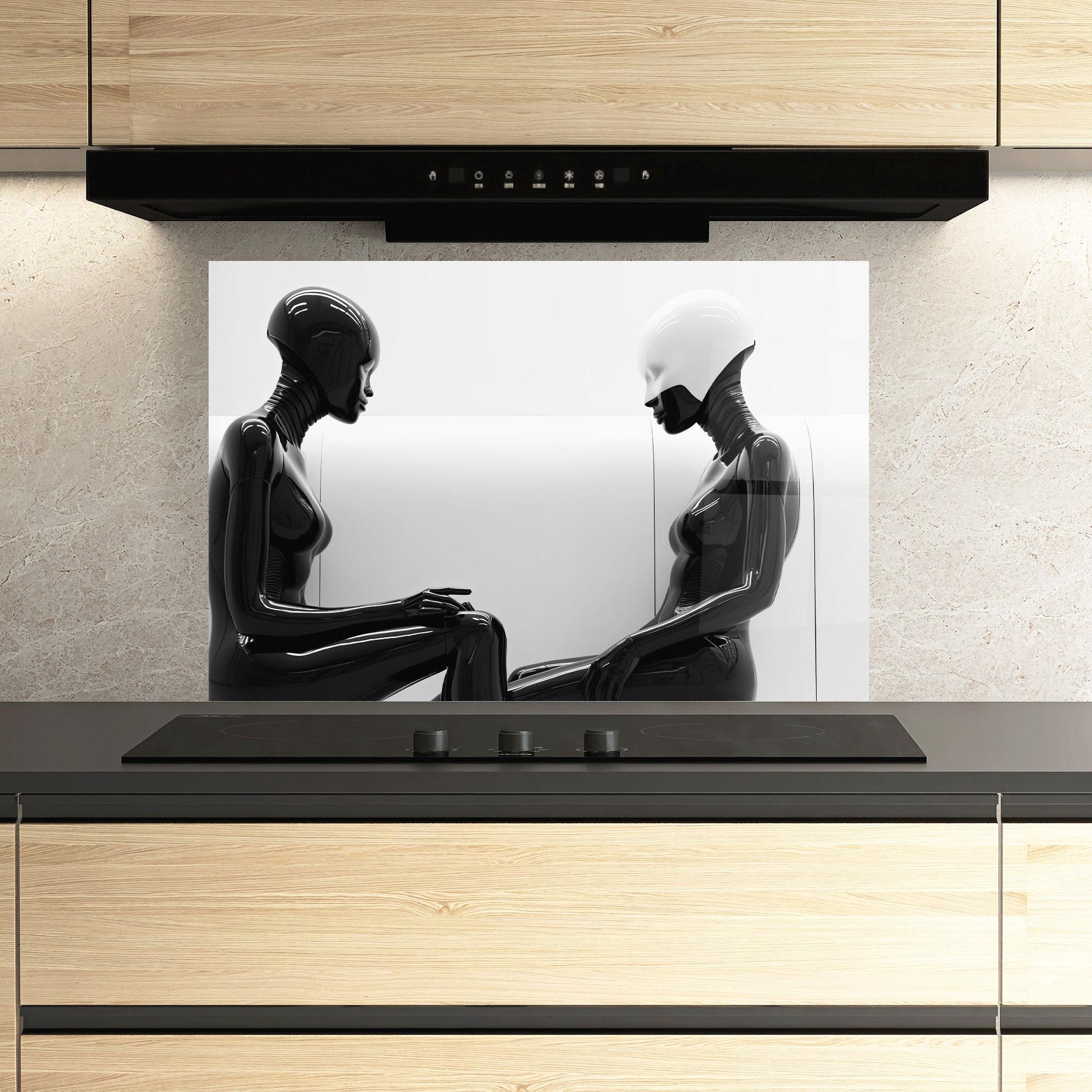 Panou Sticla Bucatarie Black Mannequin mockup 3