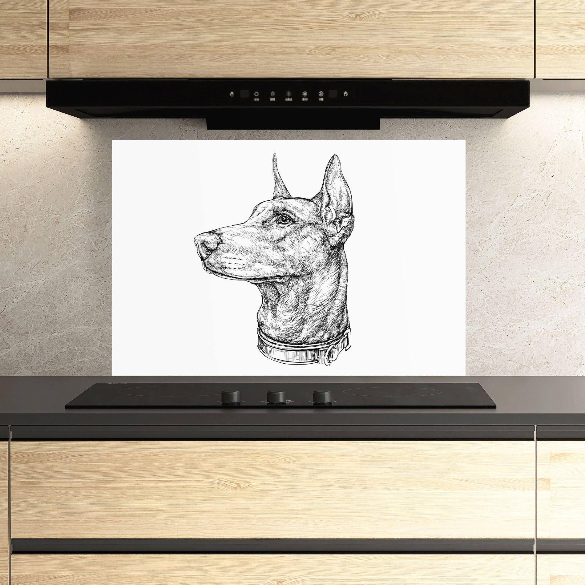 Dog Drawing Line mockup 3