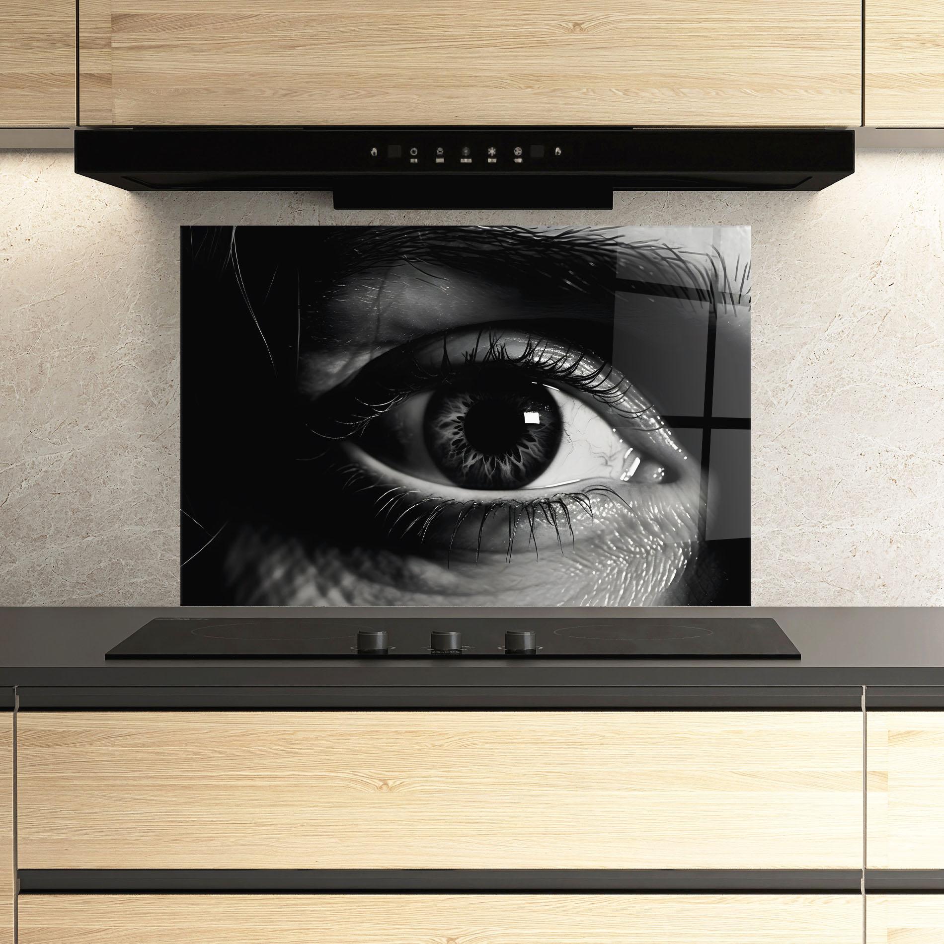 Panou Sticla Bucatarie Eye Close Up mockup 3