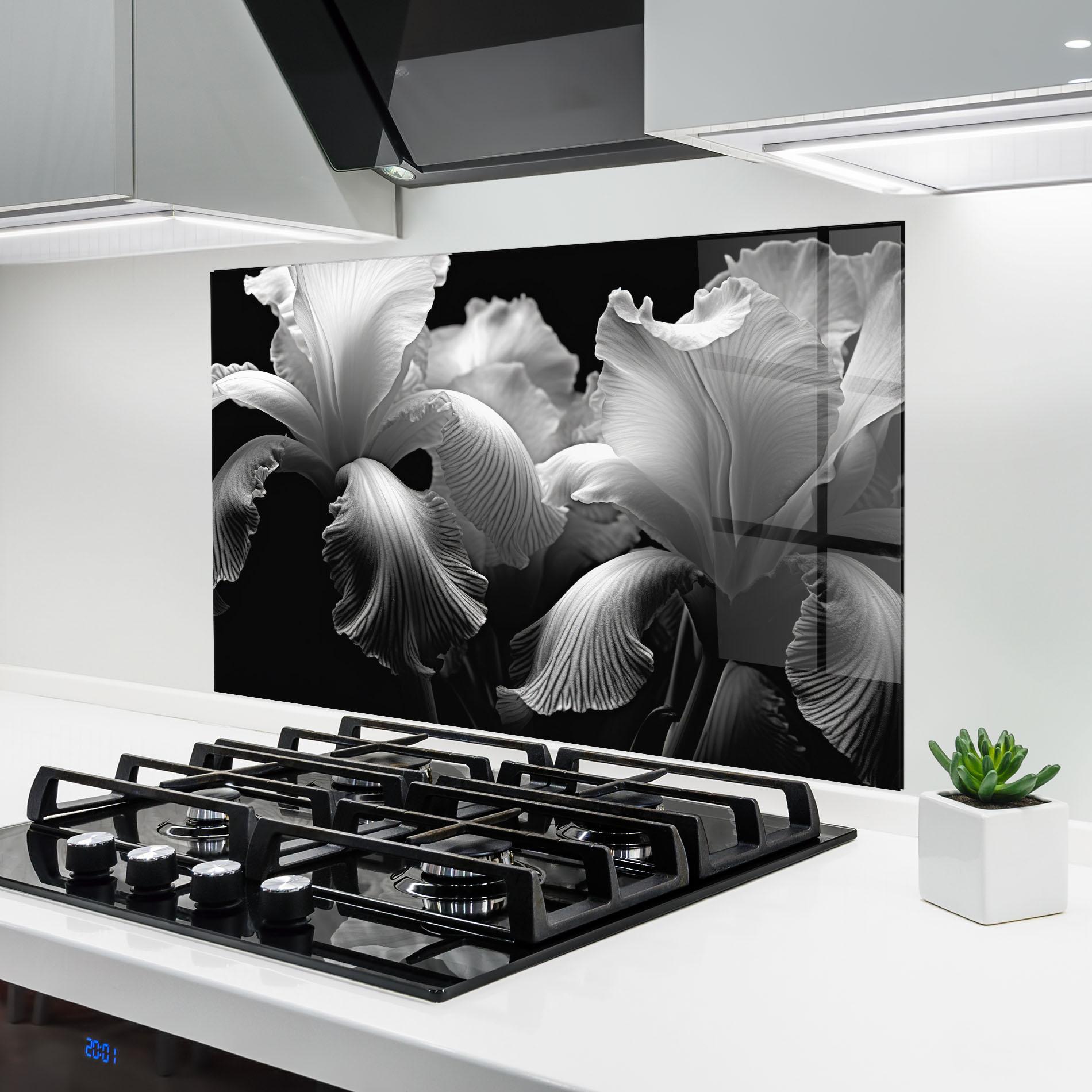 Panou Sticla Bucatarie Grey Iris Mix mockup 6