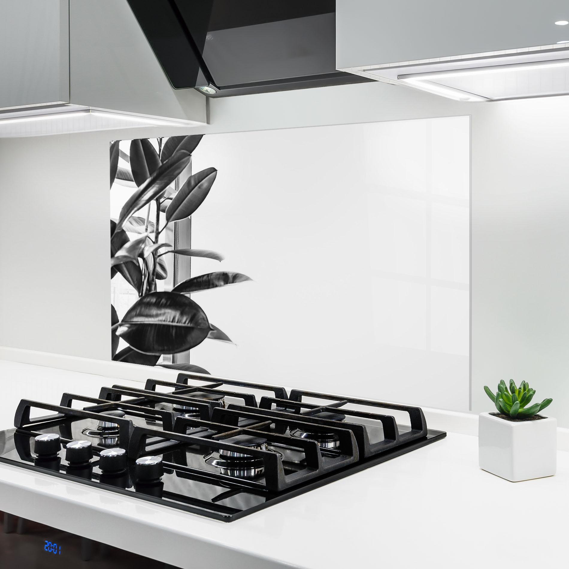 Panou Sticla Bucatarie Grey Plant mockup 6