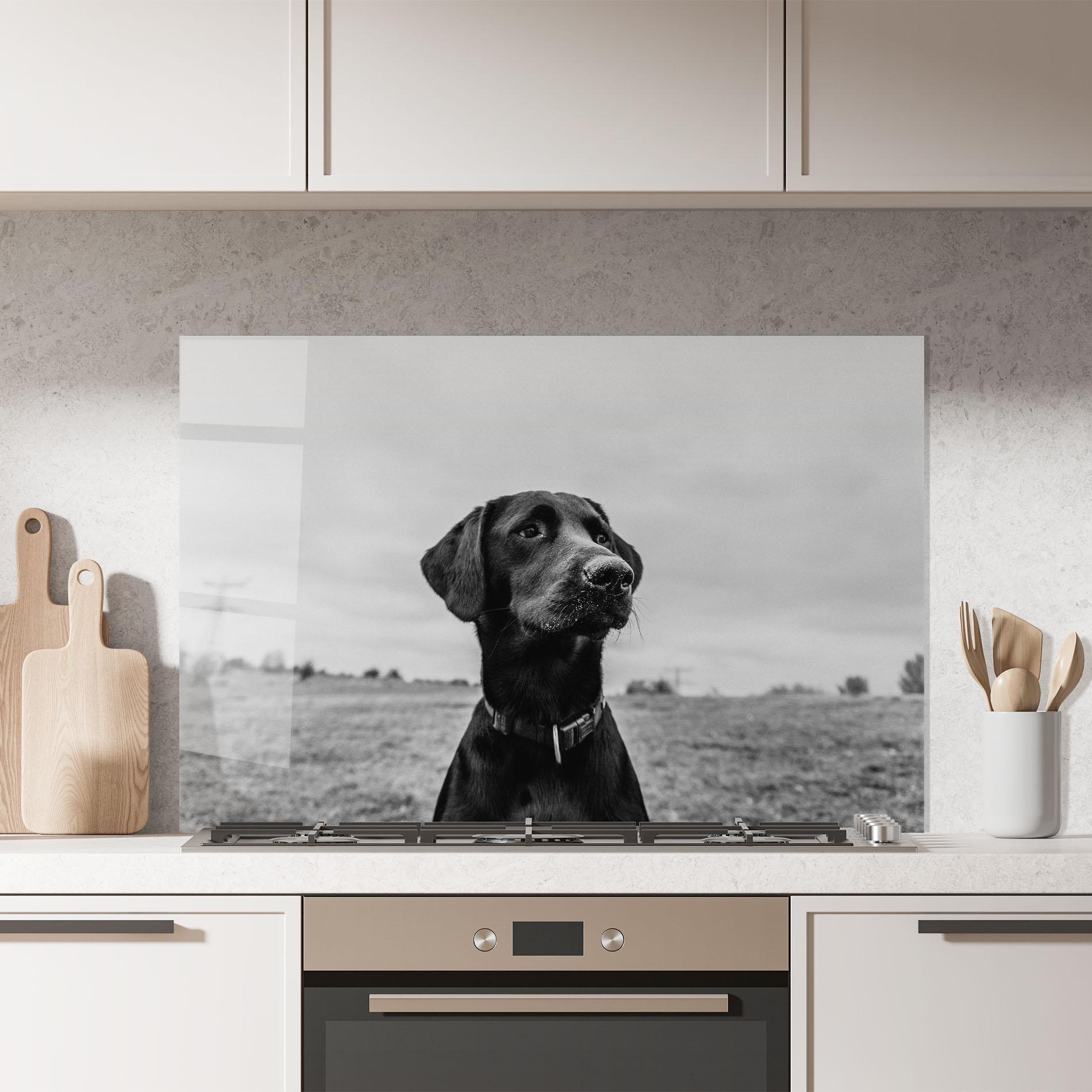 Panou Sticla Bucatarie Black Dog mockup 7