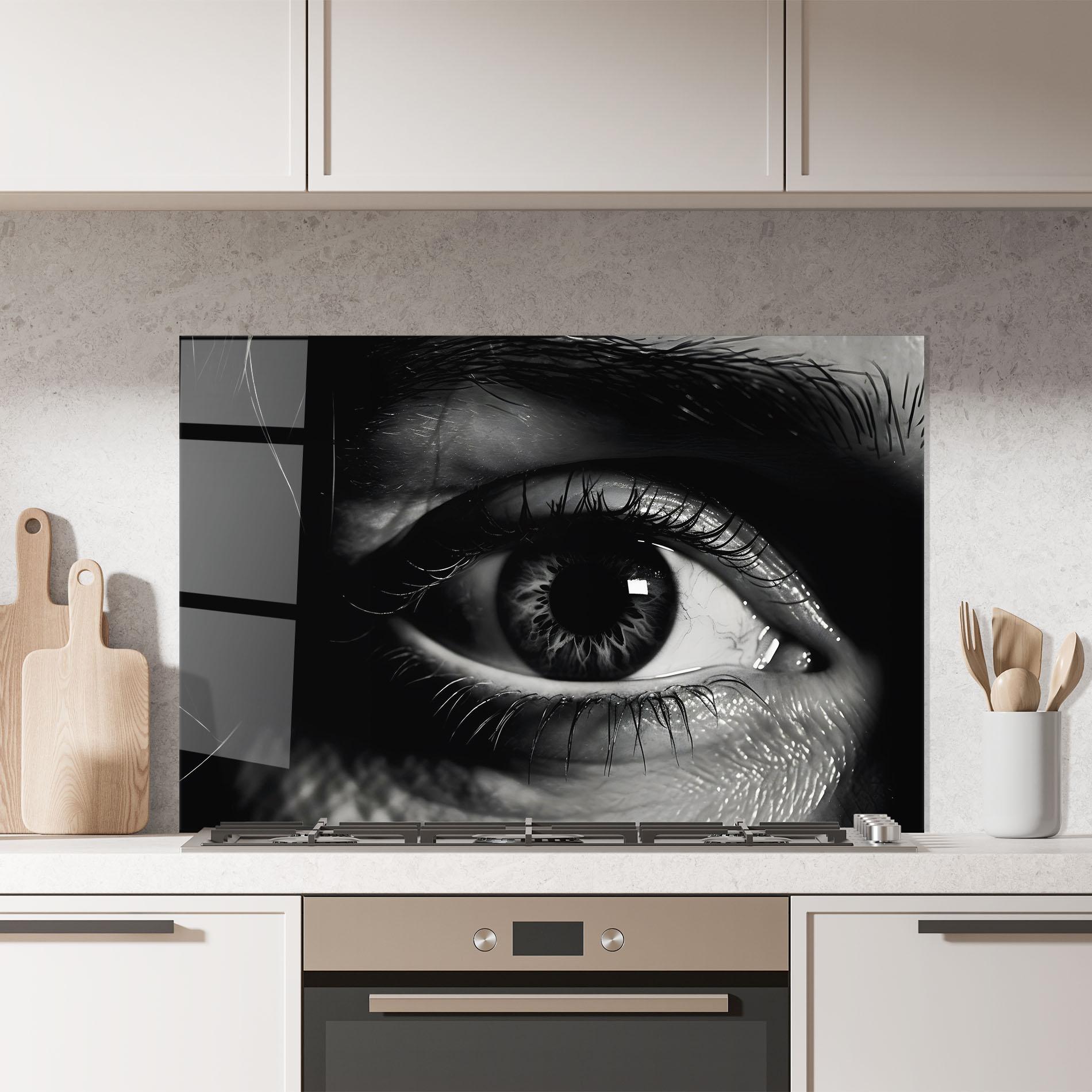 Panou Sticla Bucatarie Eye Close Up mockup 7