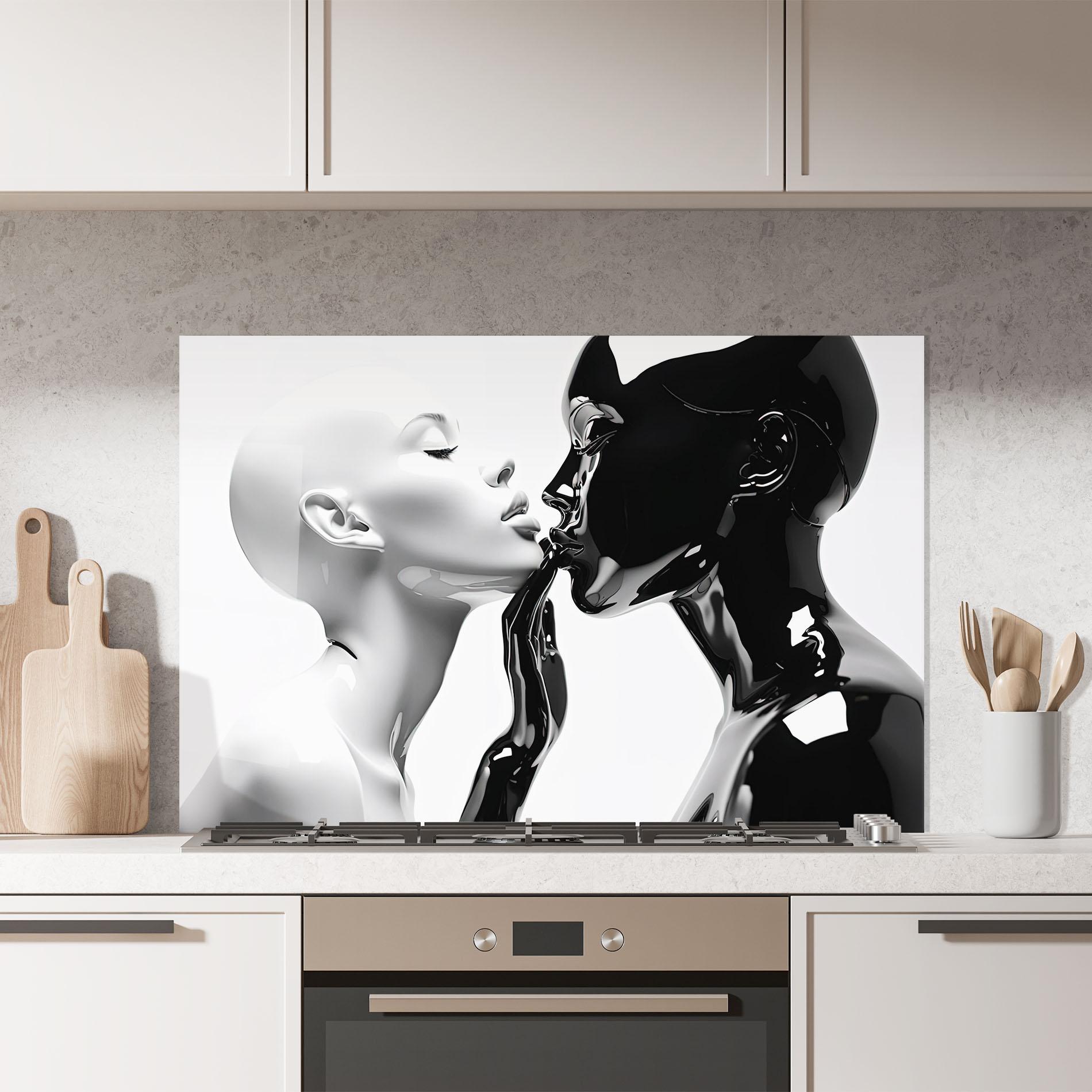 Panou Sticla Bucatarie Feminine Sculpture mockup 7