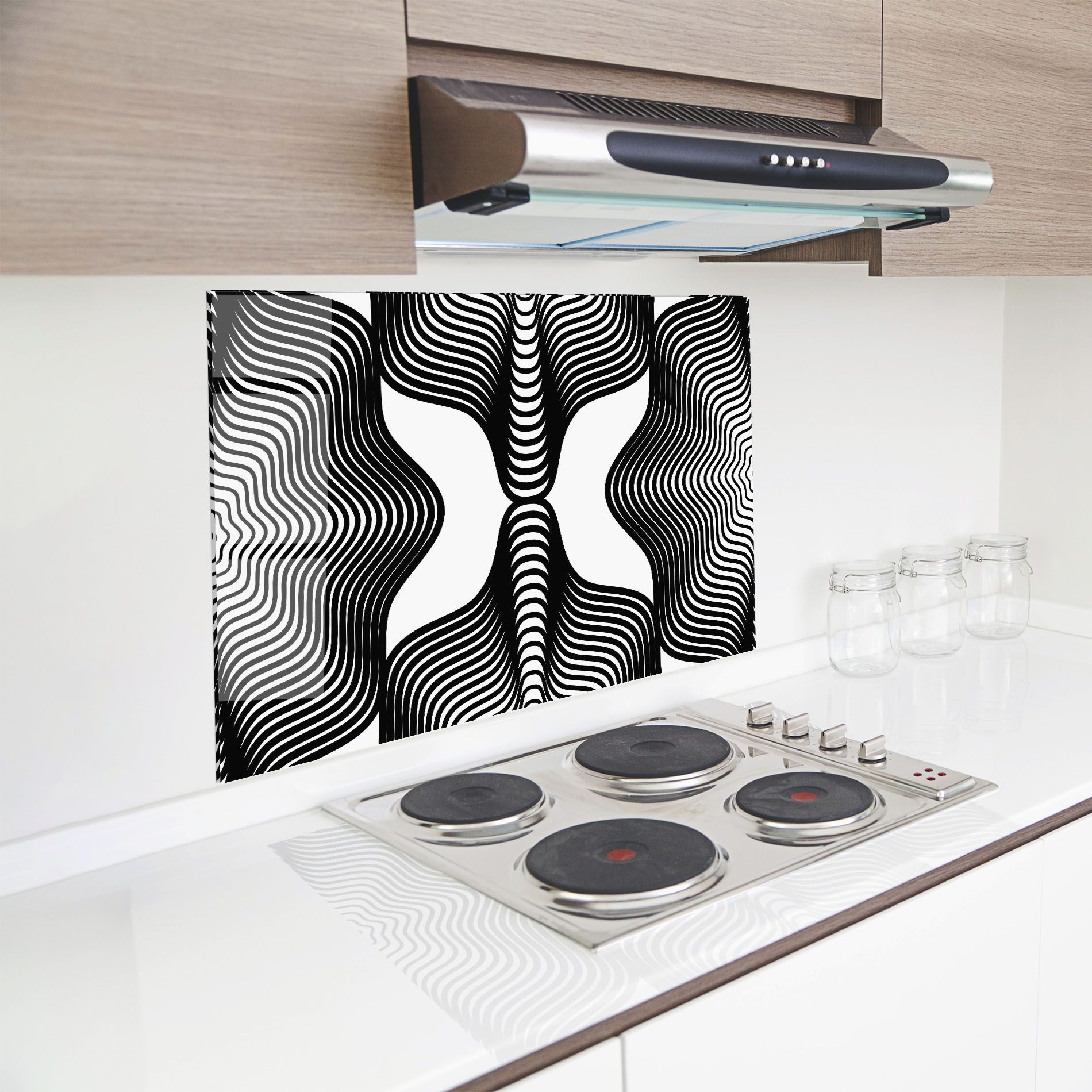 Black Line Pattern mockup 8