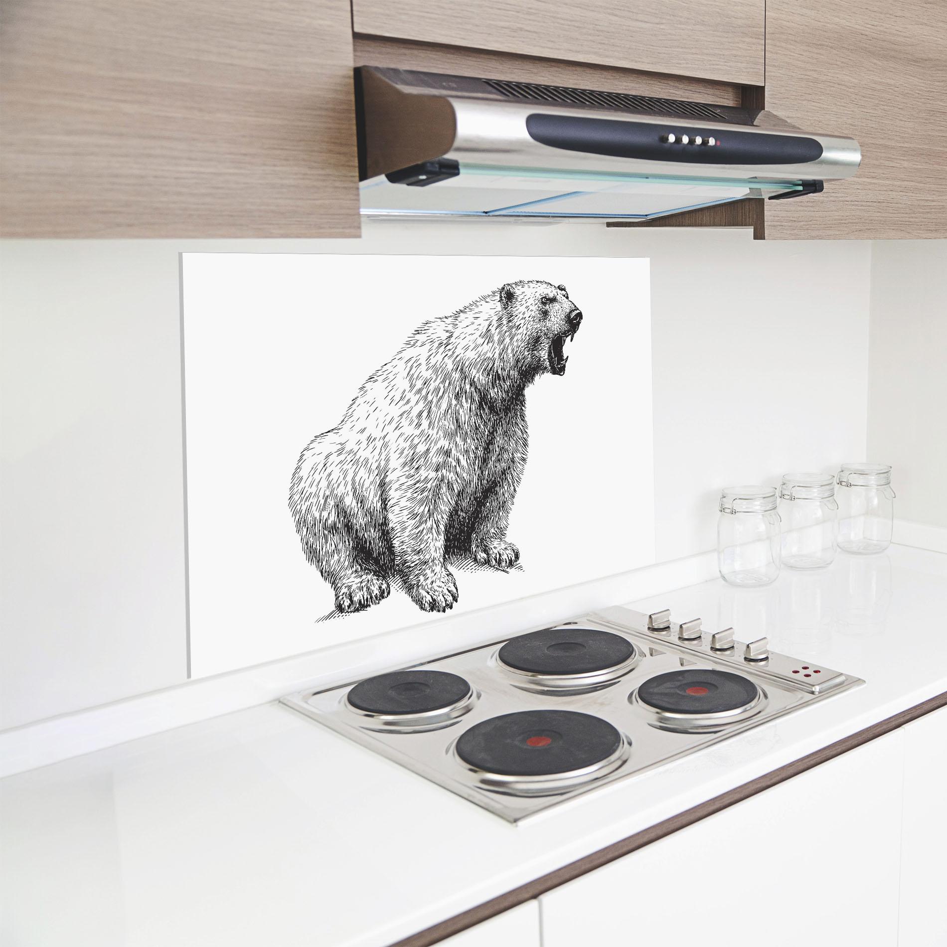Panou Sticla Bucatarie Draw Icebear mockup 8
