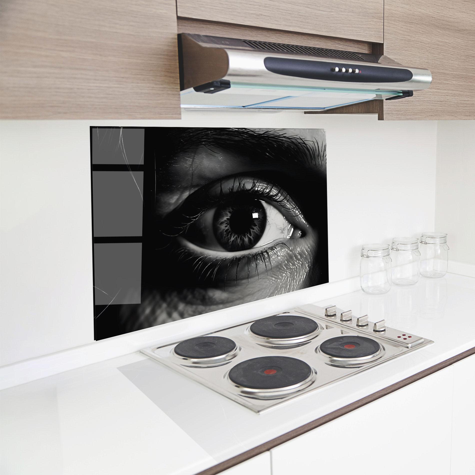 Panou Sticla Bucatarie Eye Close Up mockup 8