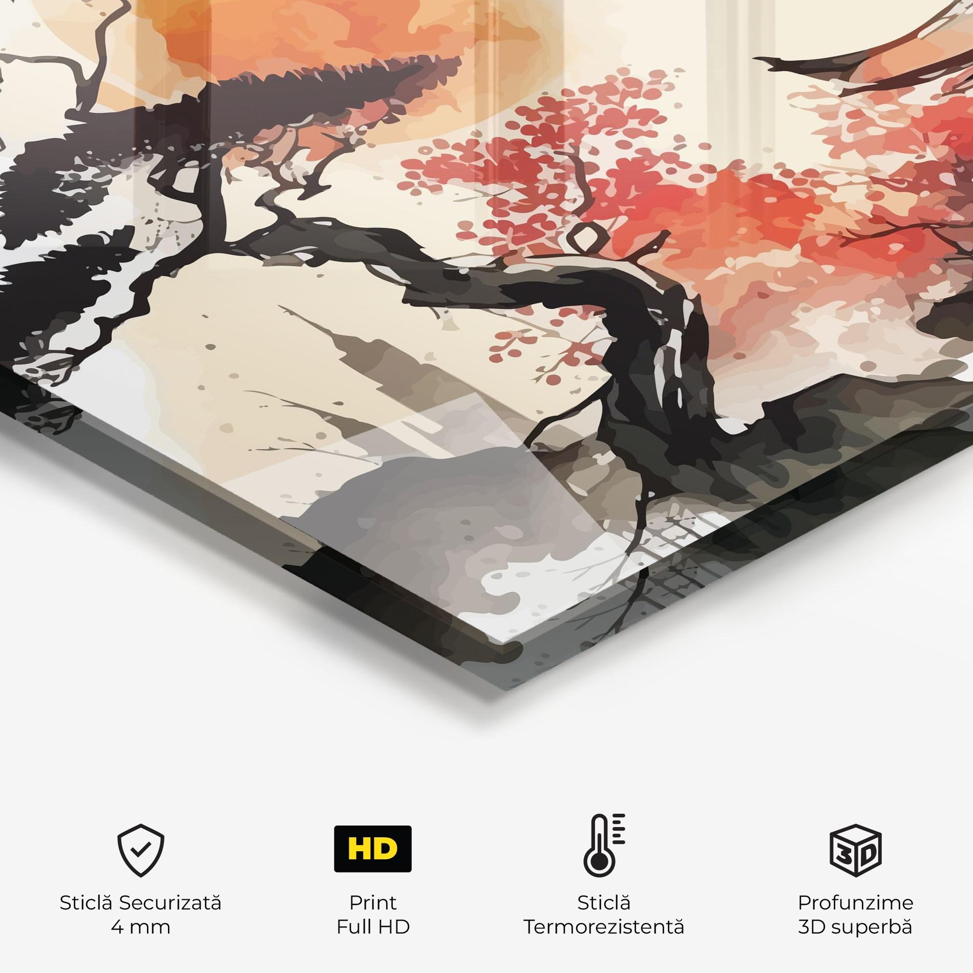 Panou Sticla Bucatarie Asiatic Beautiful View mockup 2