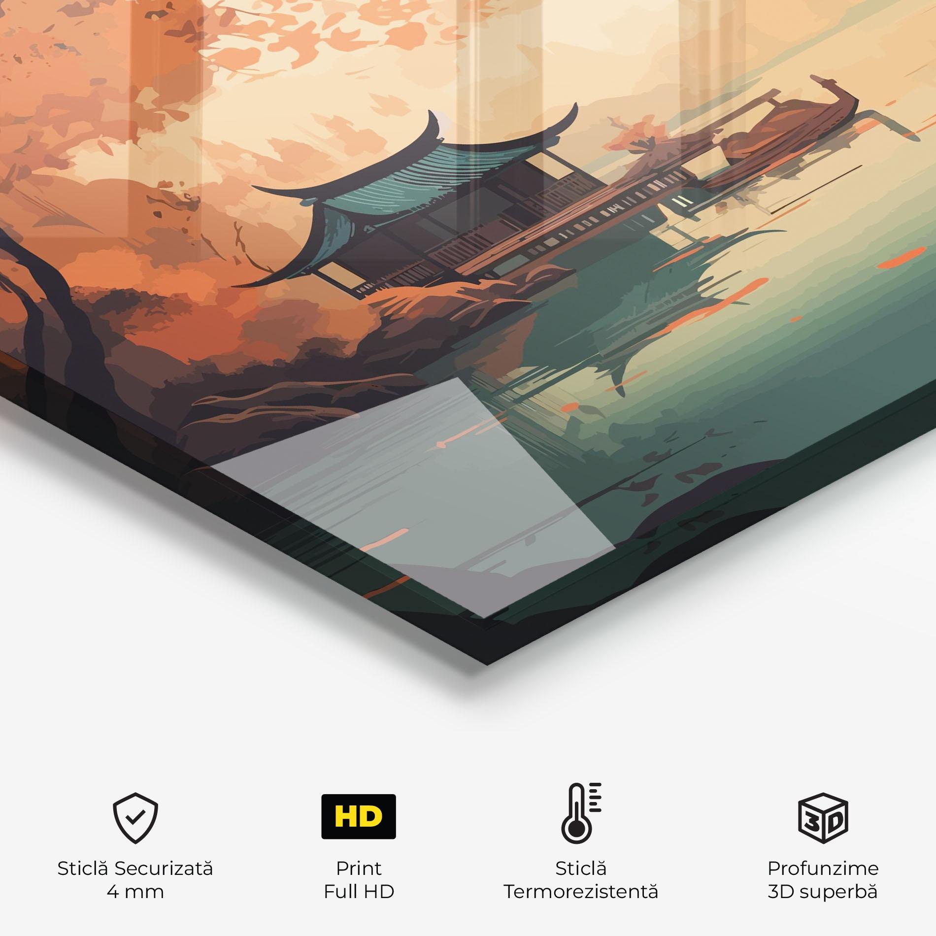 Panou Sticla Bucatarie Asiatic Lake mockup 2