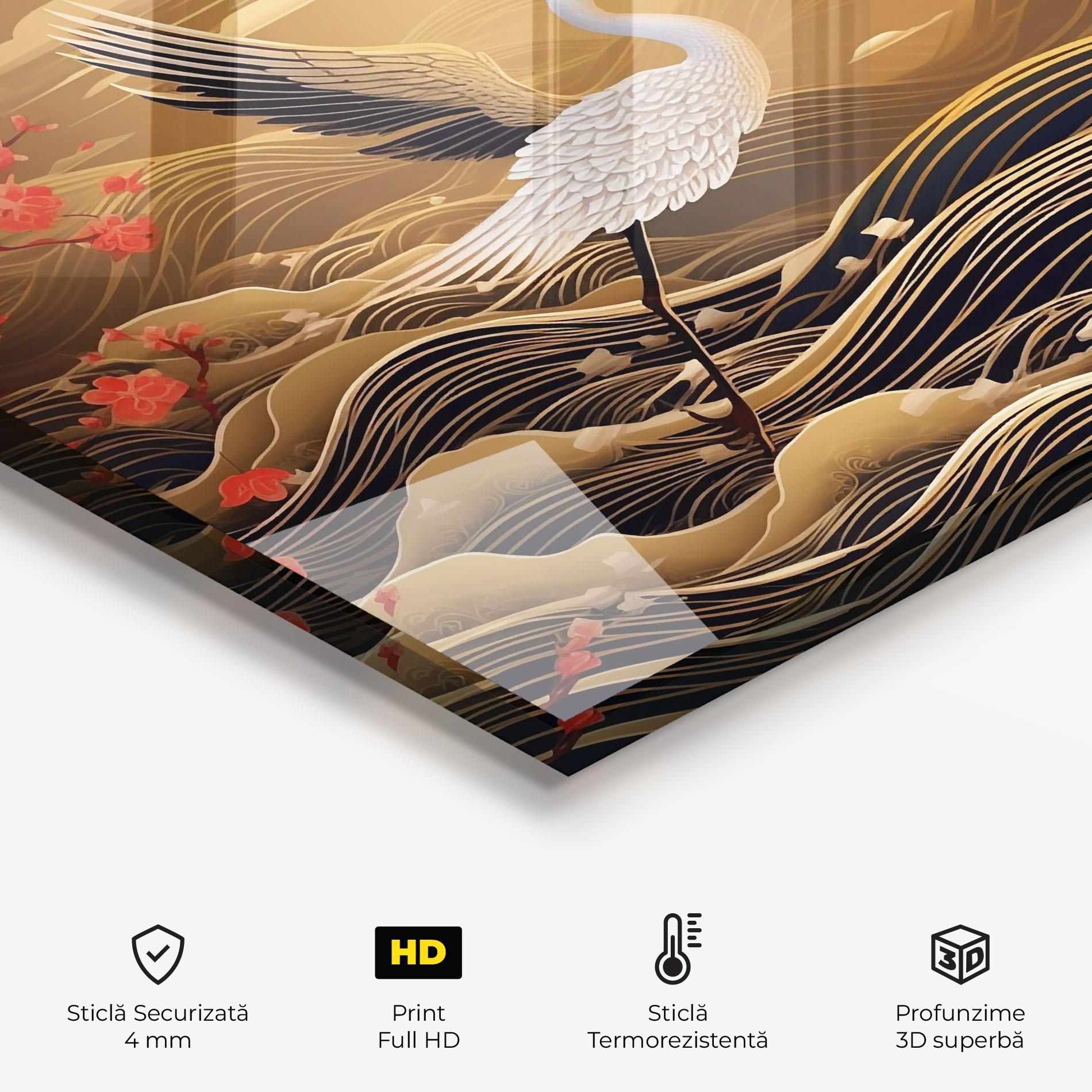 Panou Sticla Bucatarie Chinese Oil Painting mockup 2