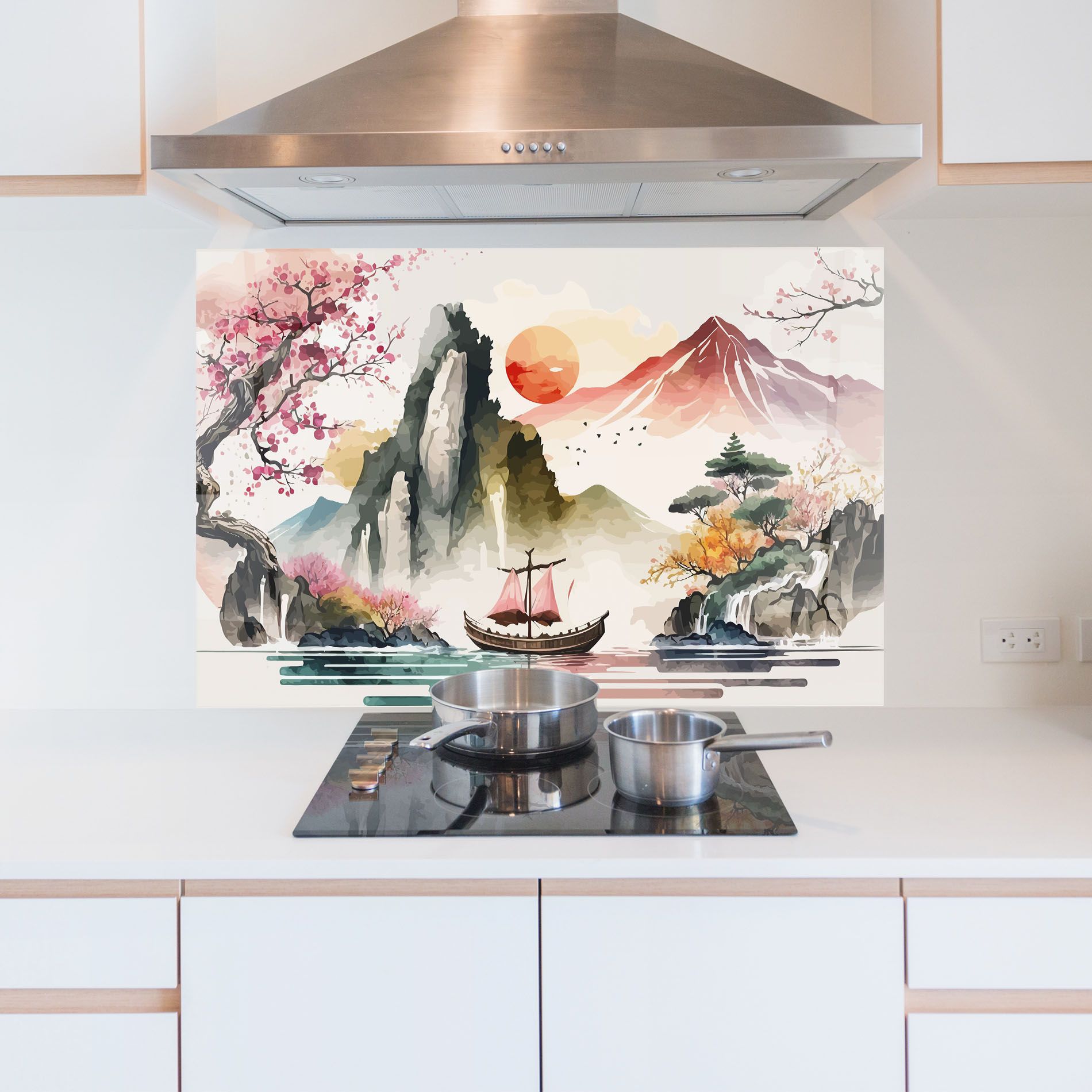 Asian Orange Sunset mockup 5