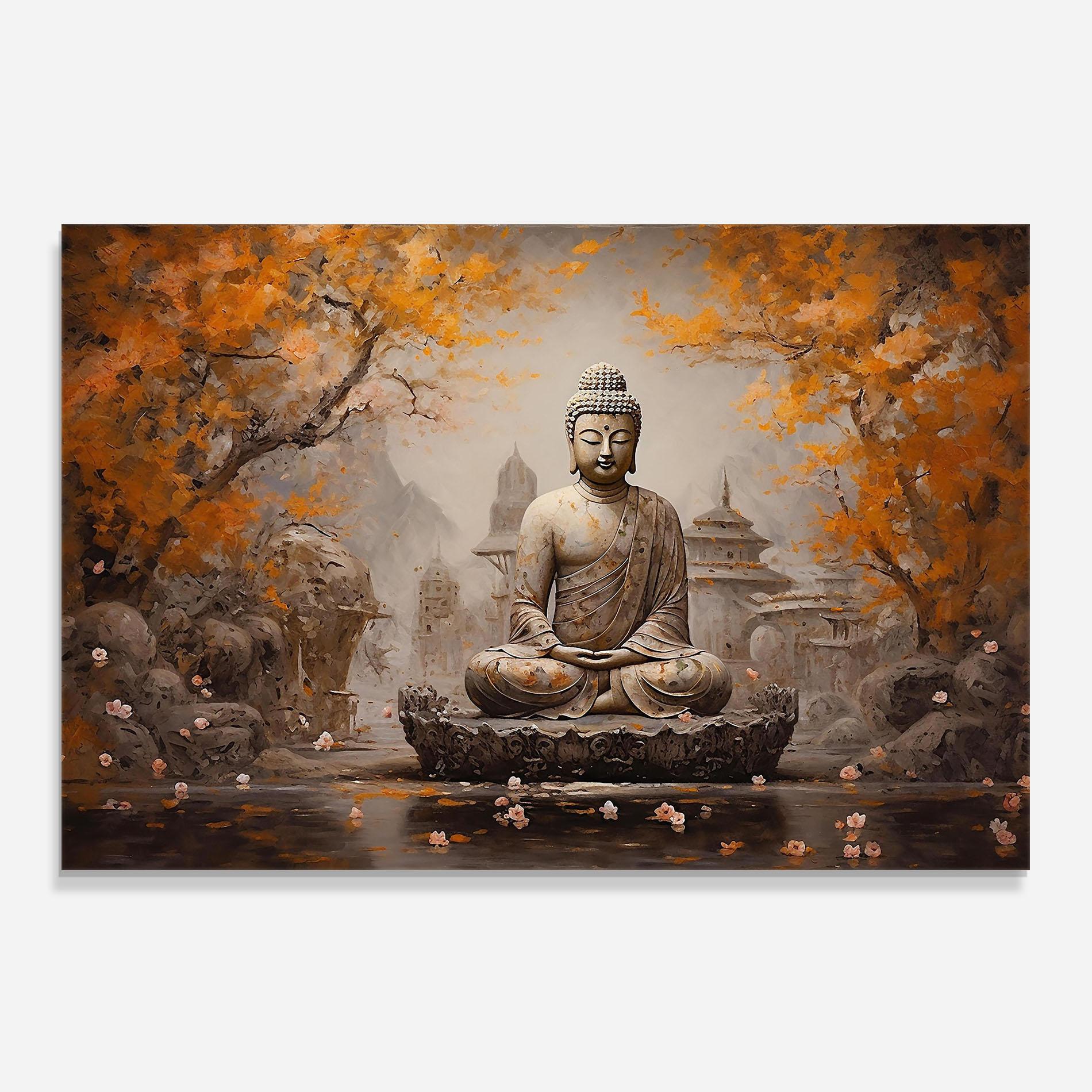 Panou Sticla Bucatarie Beautiful Buddha Art mockup 0