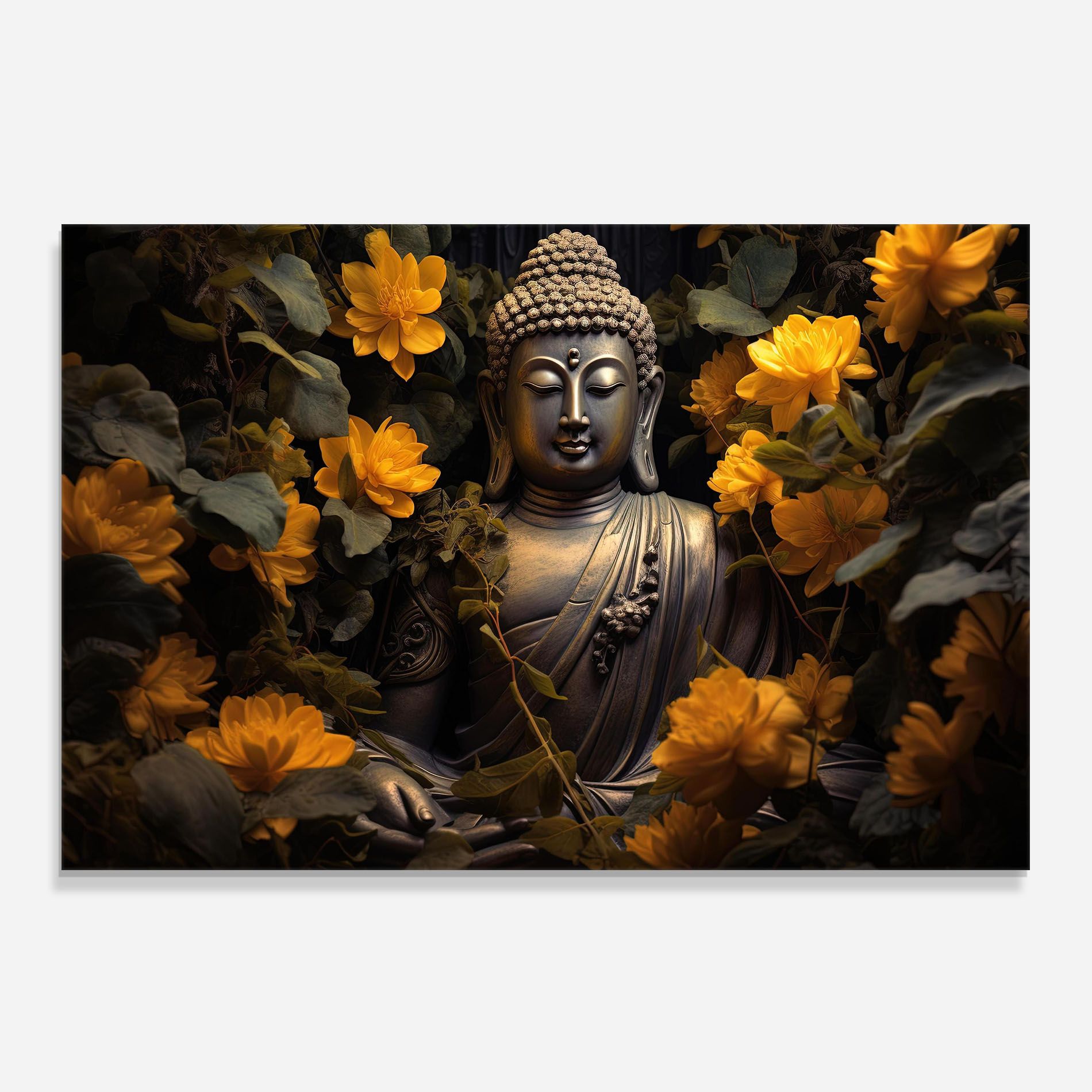 Buddha Yellow Meditation mockup 0