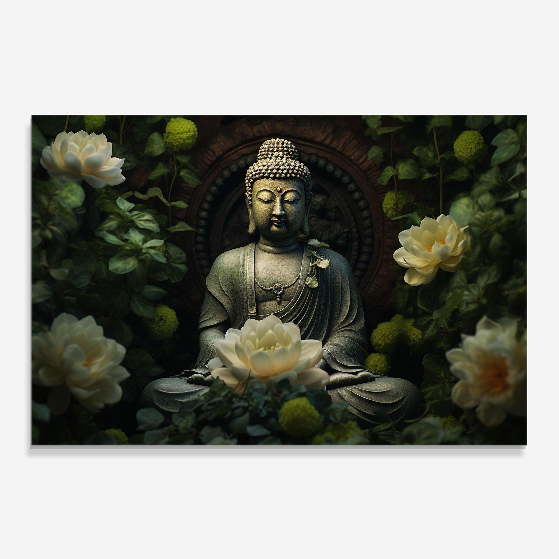 Cream Flower Buddha mockup 0