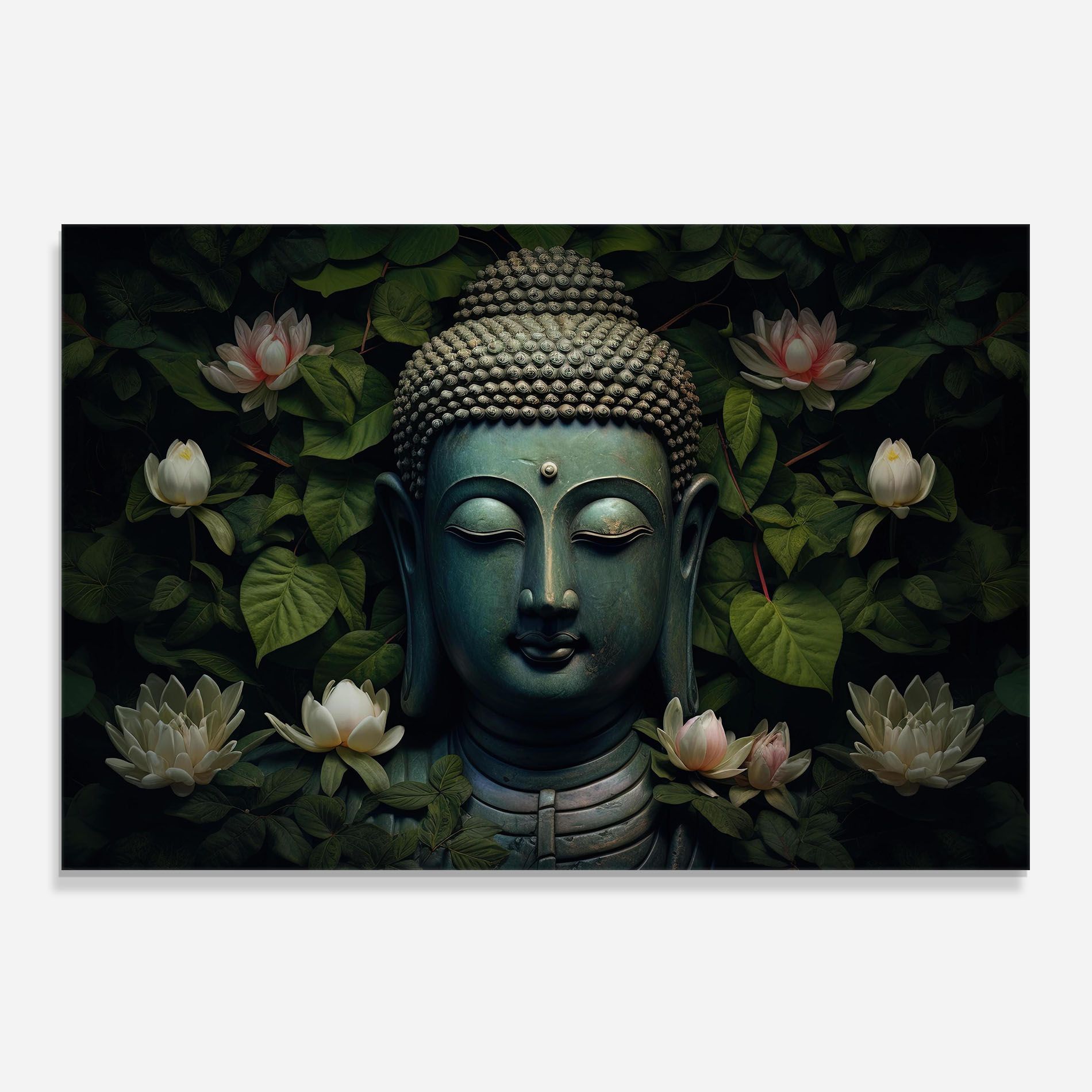 Green Statue Buddha mockup 0