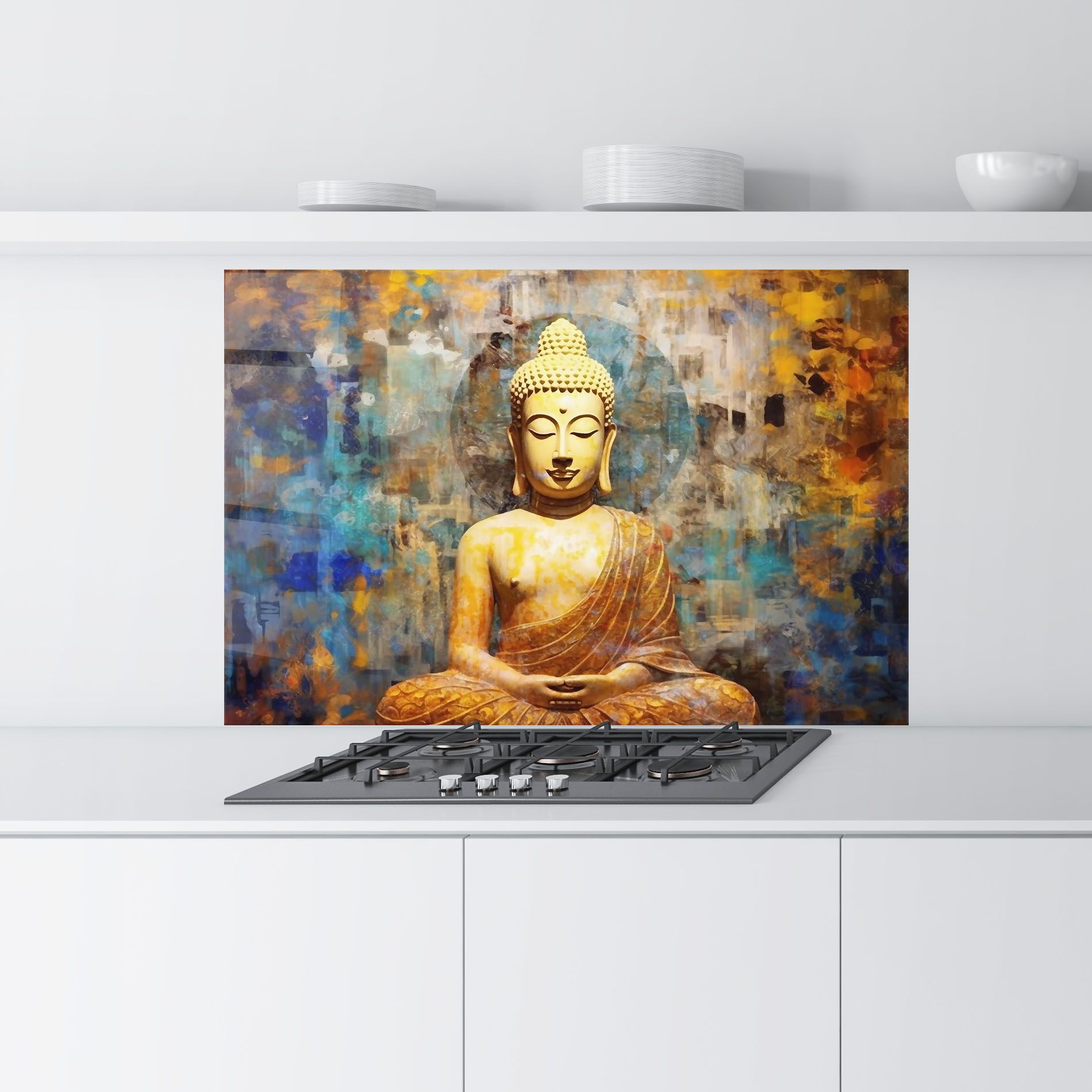 Buddha Blue Gold mockup 9
