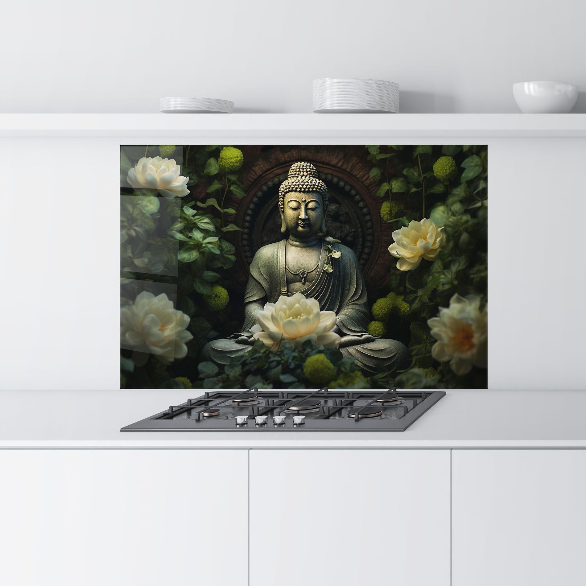 Cream Flower Buddha mockup 9
