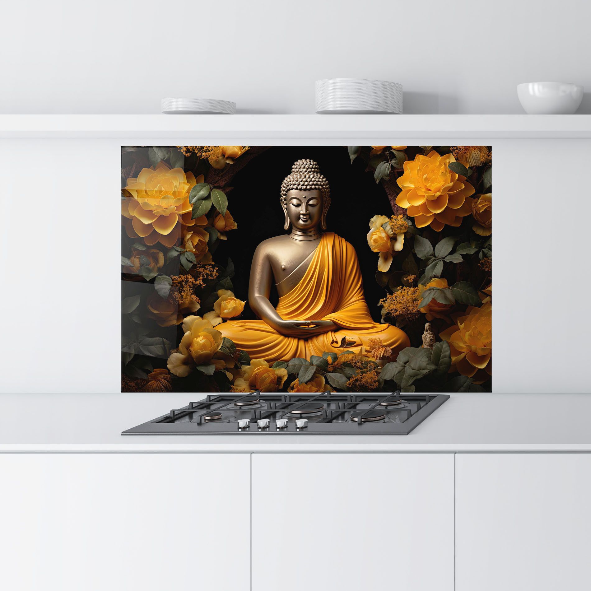 Gold Buddha Flower mockup 9
