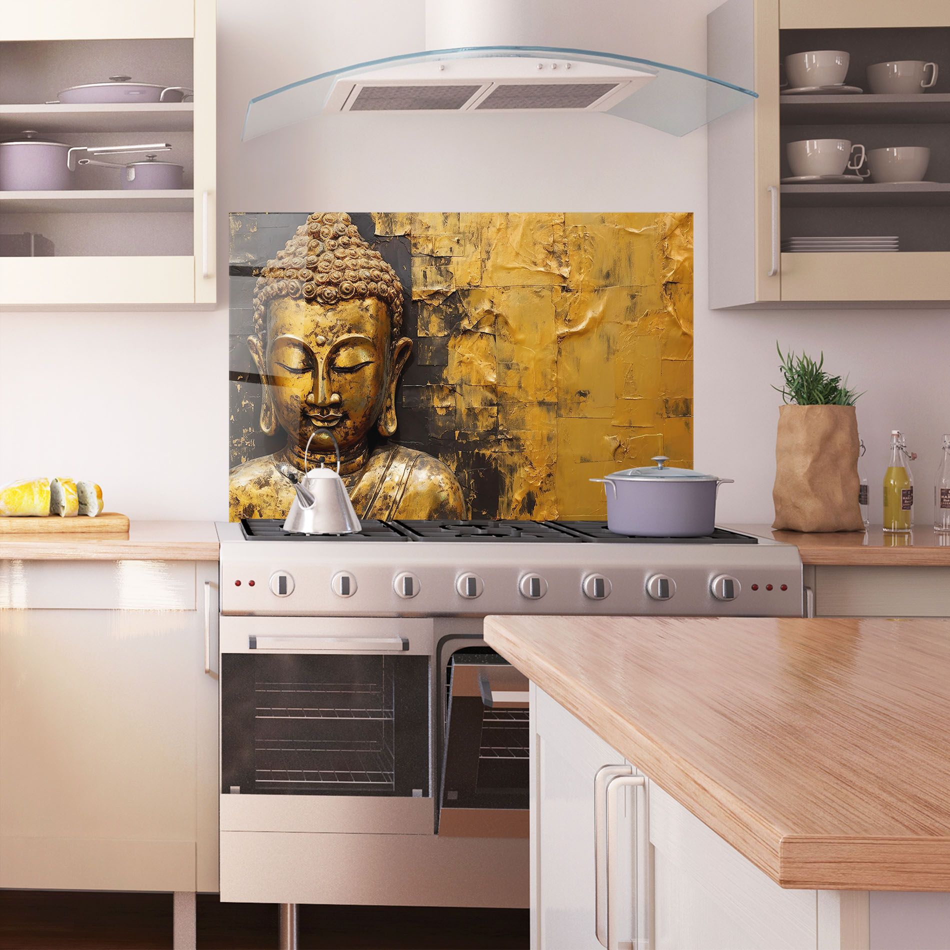 Gold Paint Buddha mockup 1