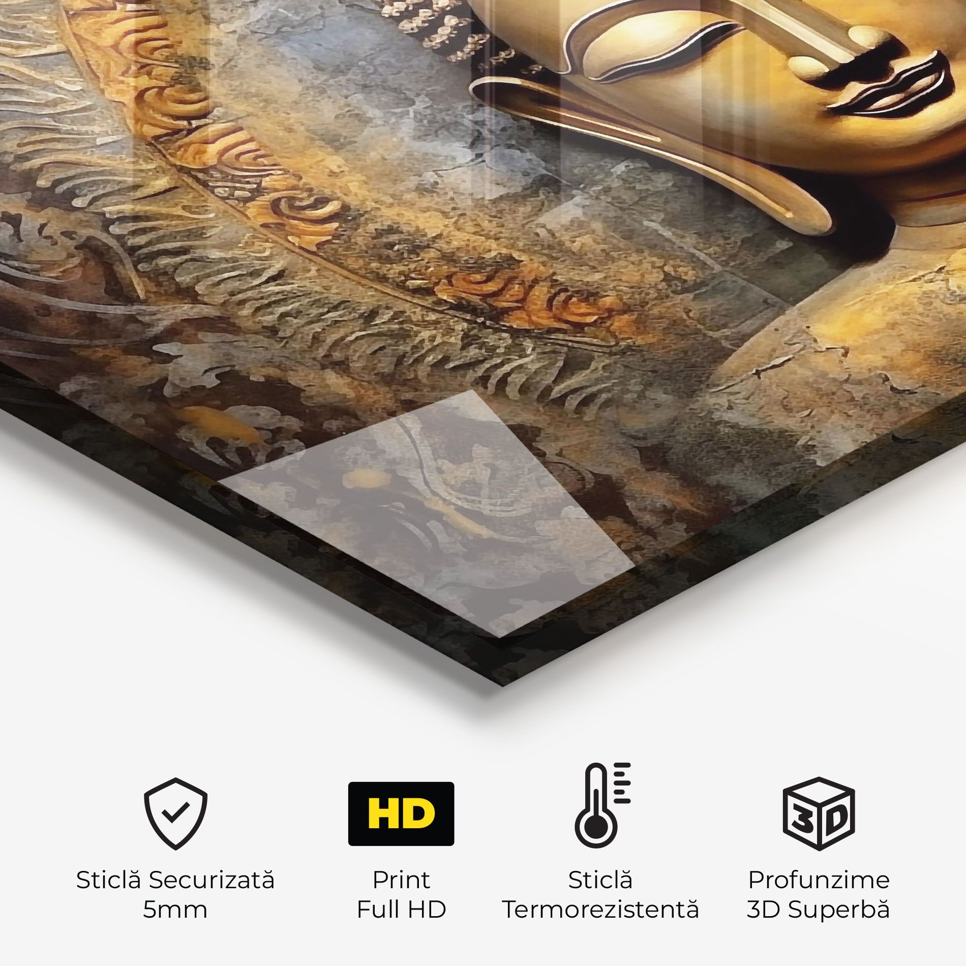 Buddha 3d Head mockup 2