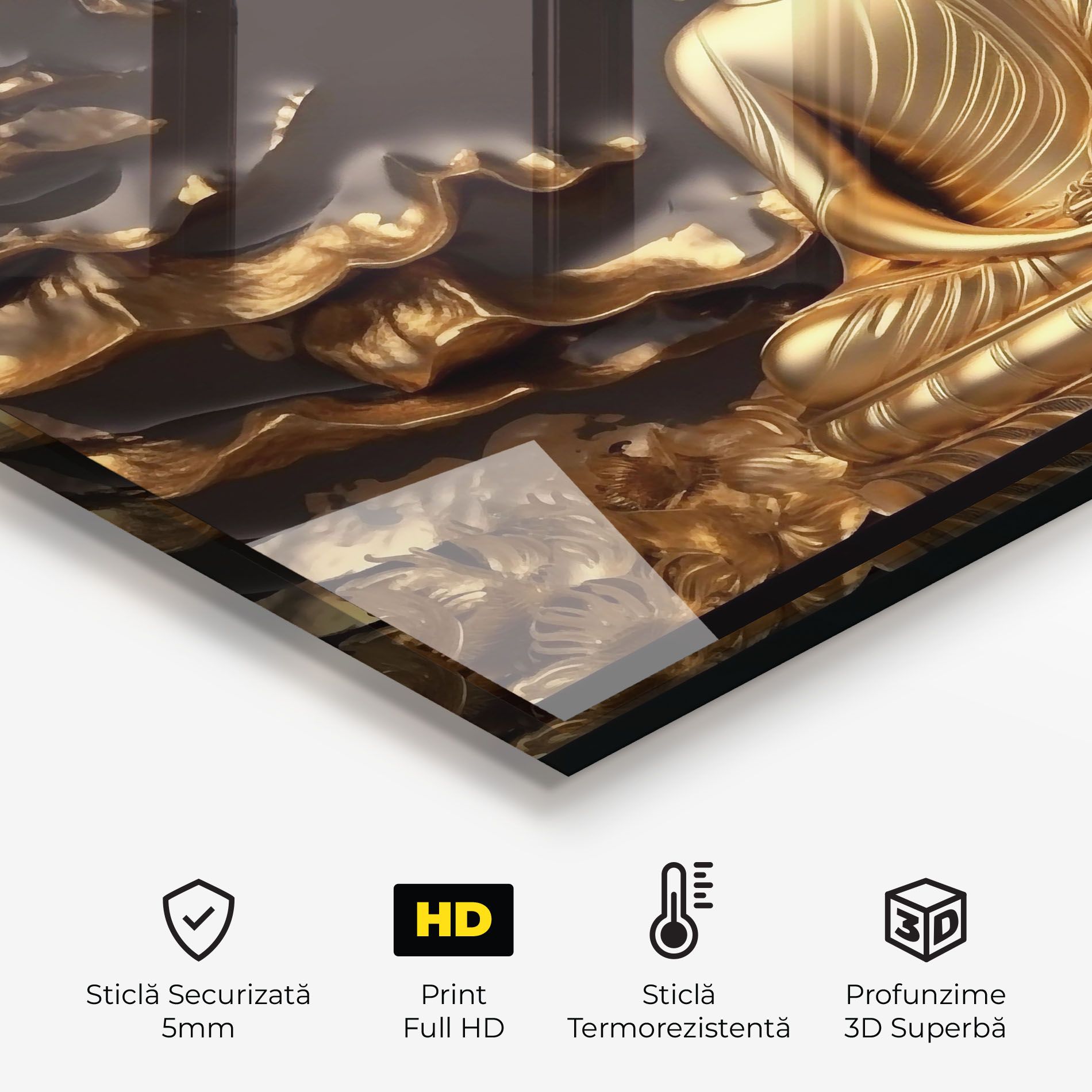 Gold 3d Buddha mockup 2