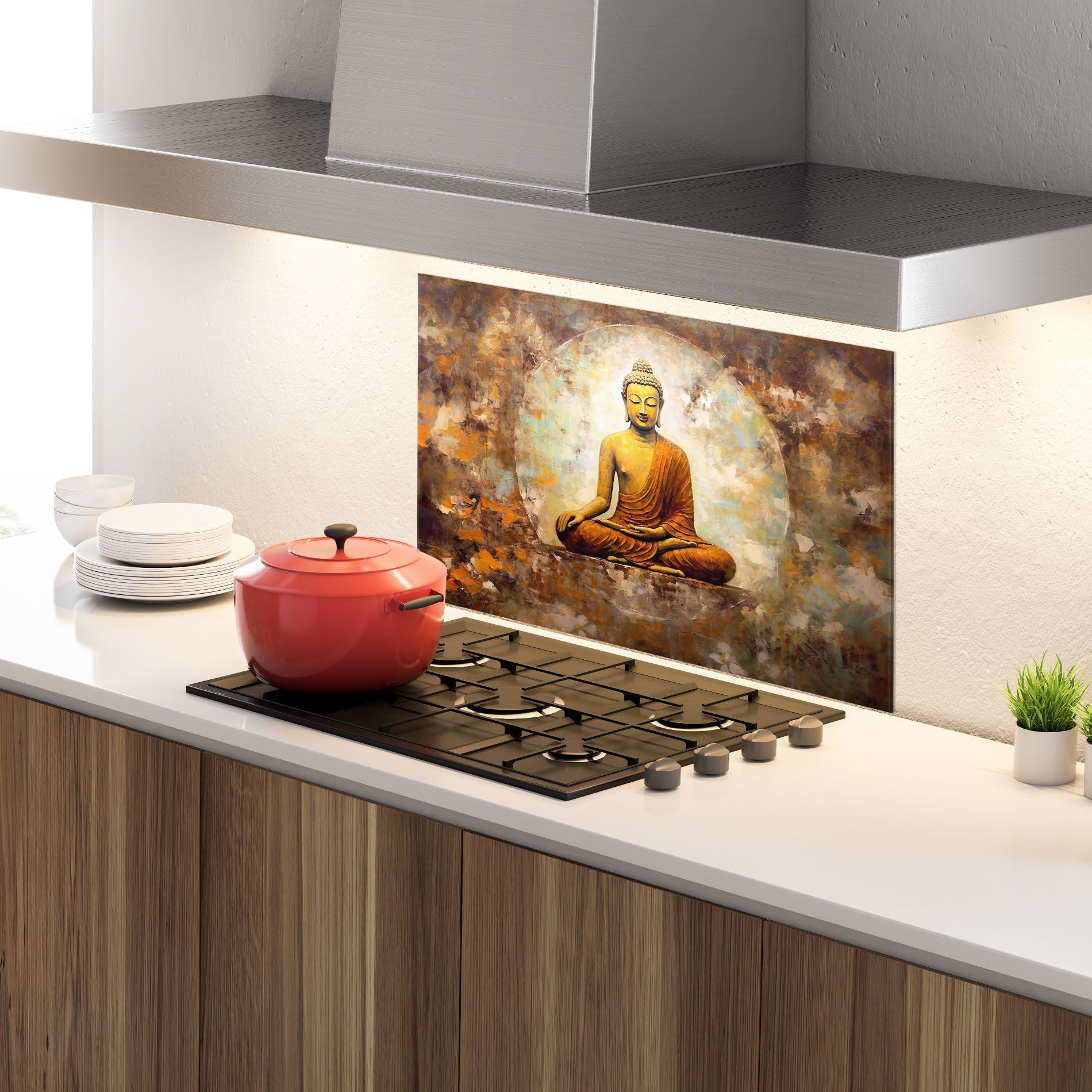Blue Circle Buddha mockup 4