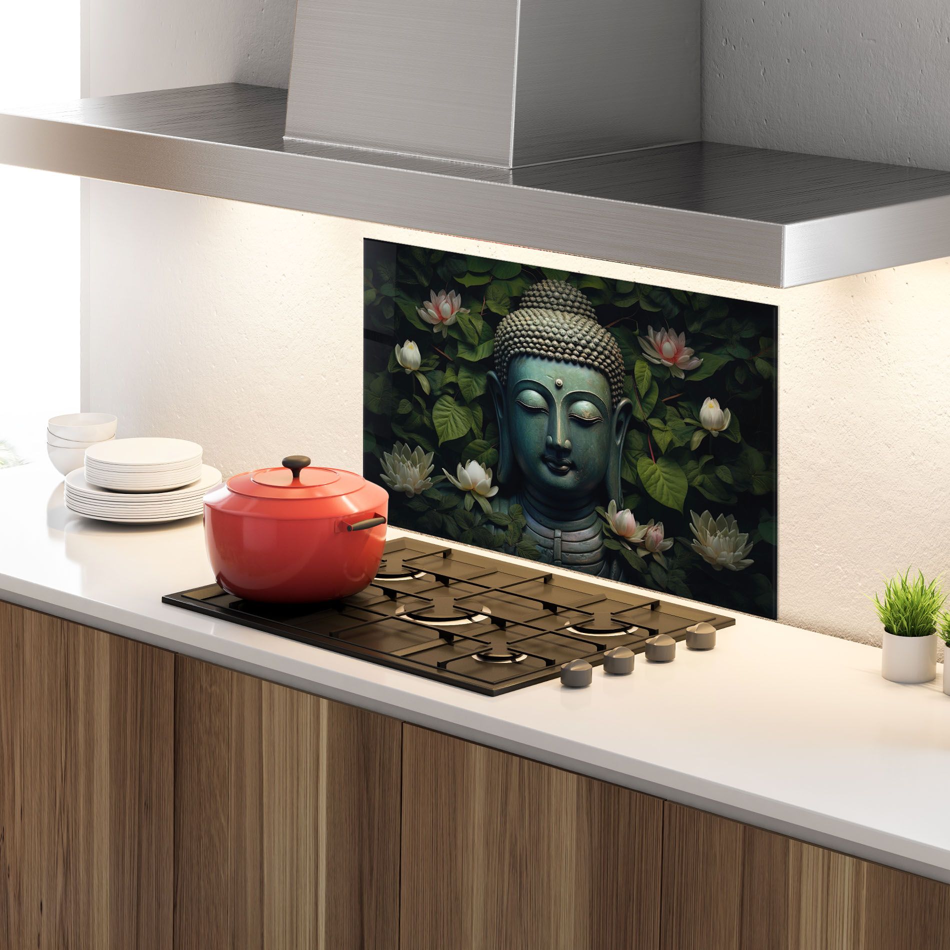 Green Statue Buddha mockup 4