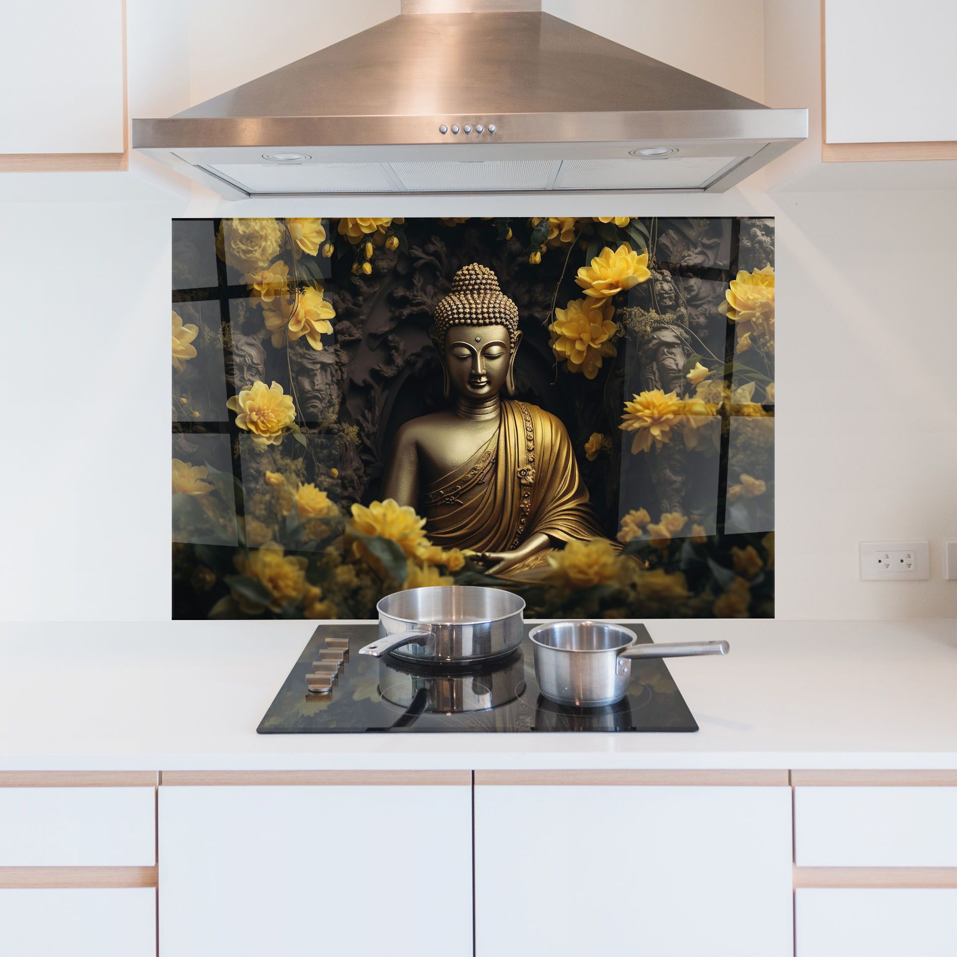 Gold Buddha Flowers mockup 5