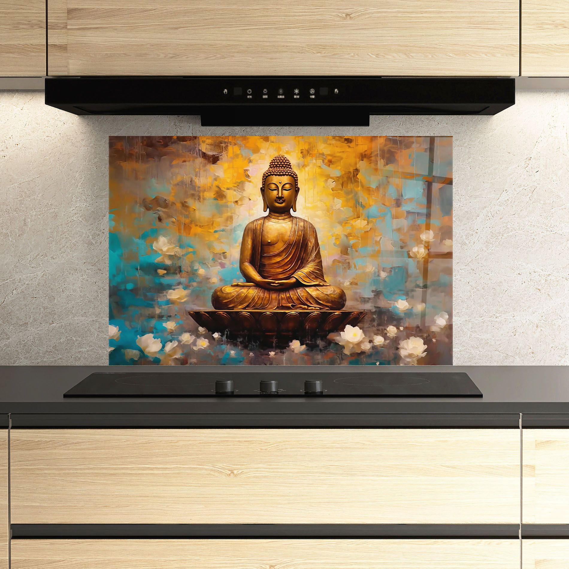 Blue Gold Buddha mockup 3