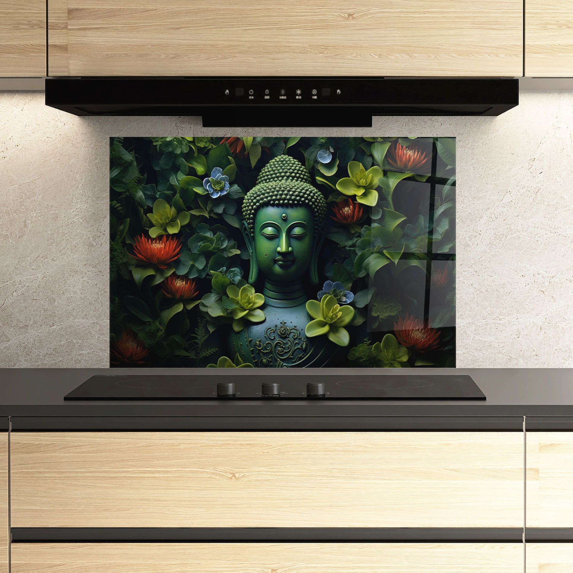 Blue Light Buddha mockup 3