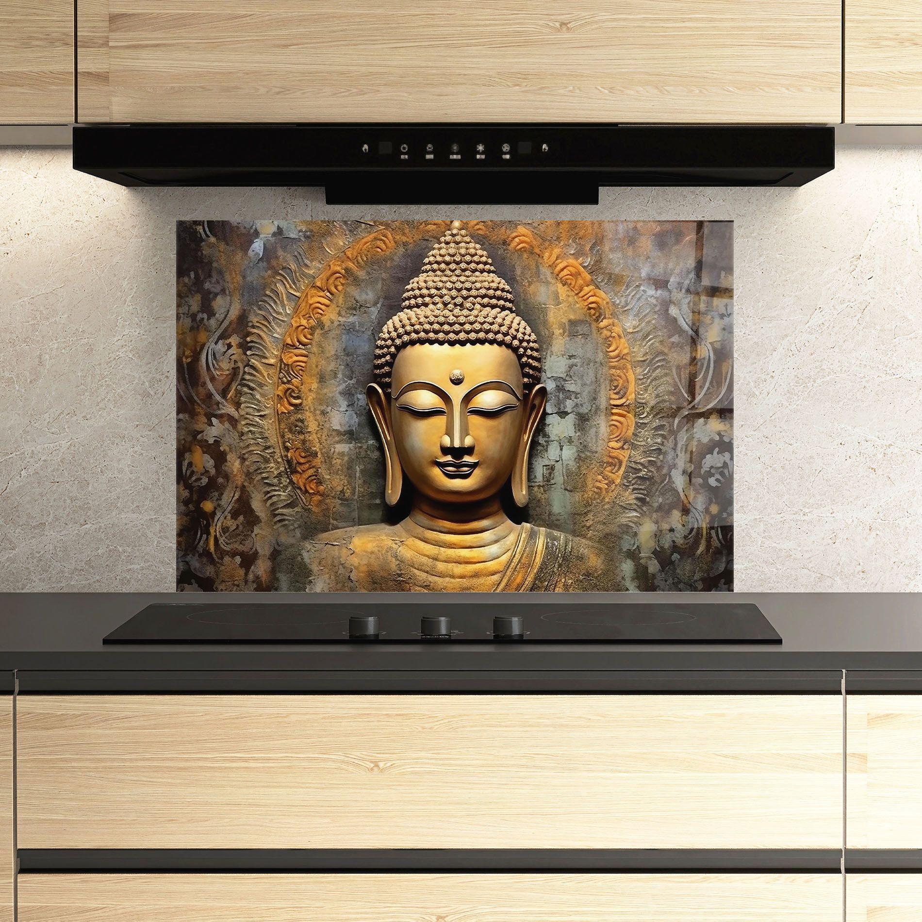 Buddha 3d Head mockup 3