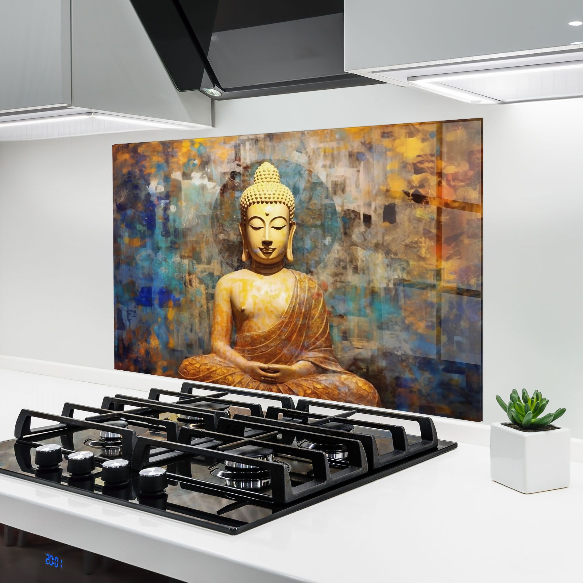 Buddha Blue Gold mockup 6