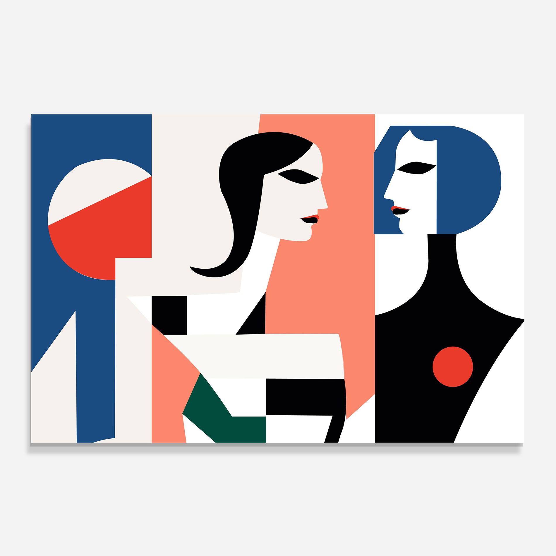 Panou Sticla Bucatarie Abstract Talk mockup 0