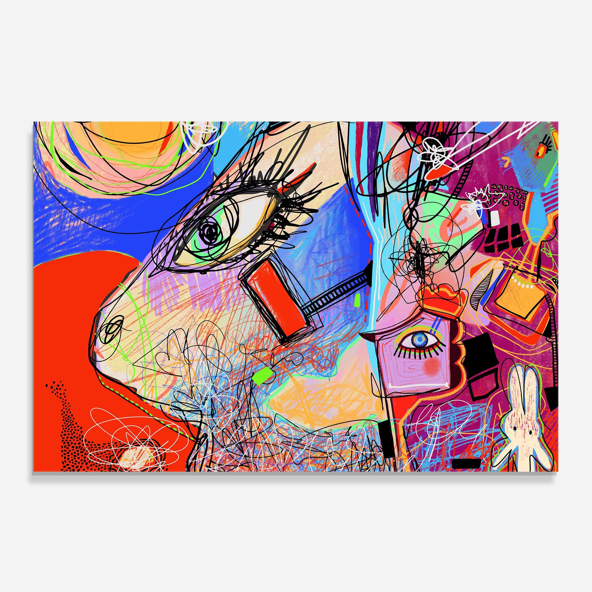 Panou Sticla Bucatarie Animal Eye Art mockup 0